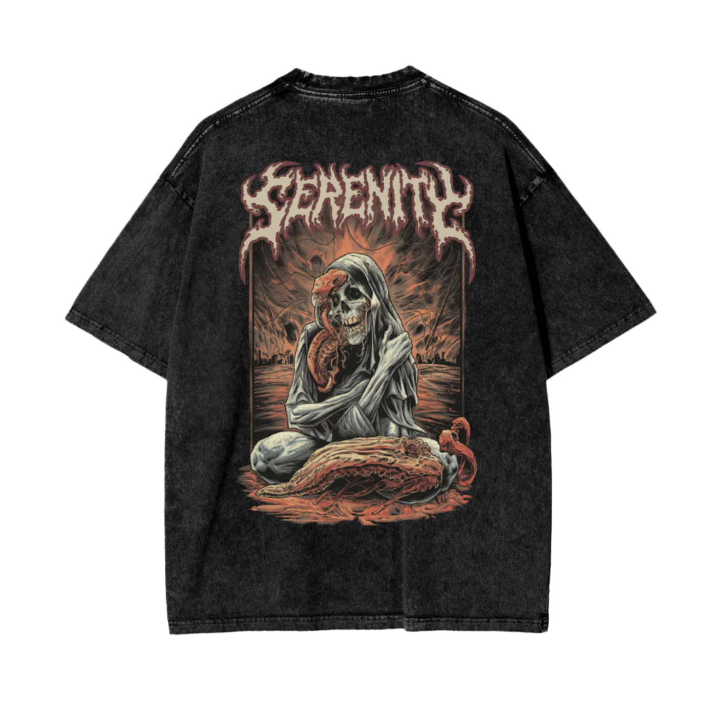 Aonaran Reversed Oversize Snow Washed T-Shirt