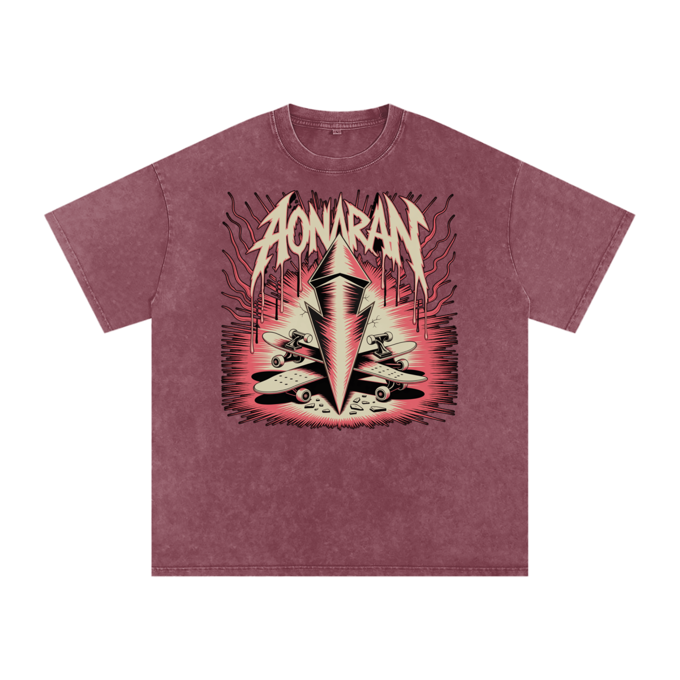 Aonaran Acid Wash Oversize T-Shirt
