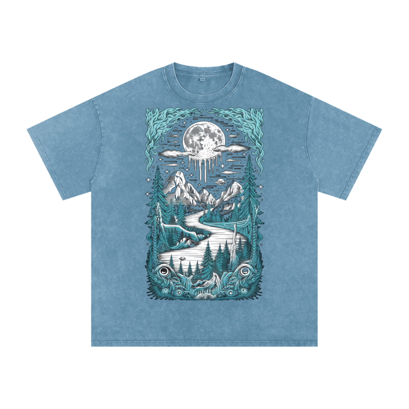 Aonaran Acid Wash Oversize T-Shirt