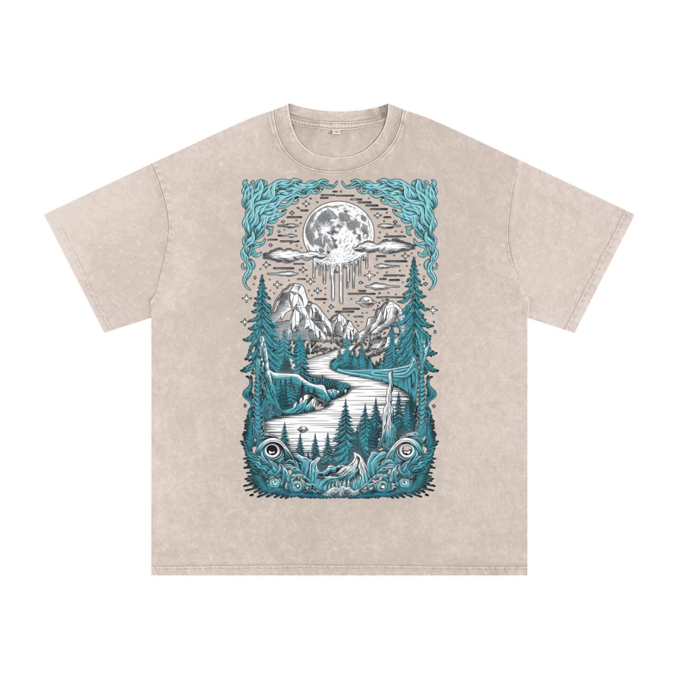 Aonaran Acid Wash Oversize T-Shirt