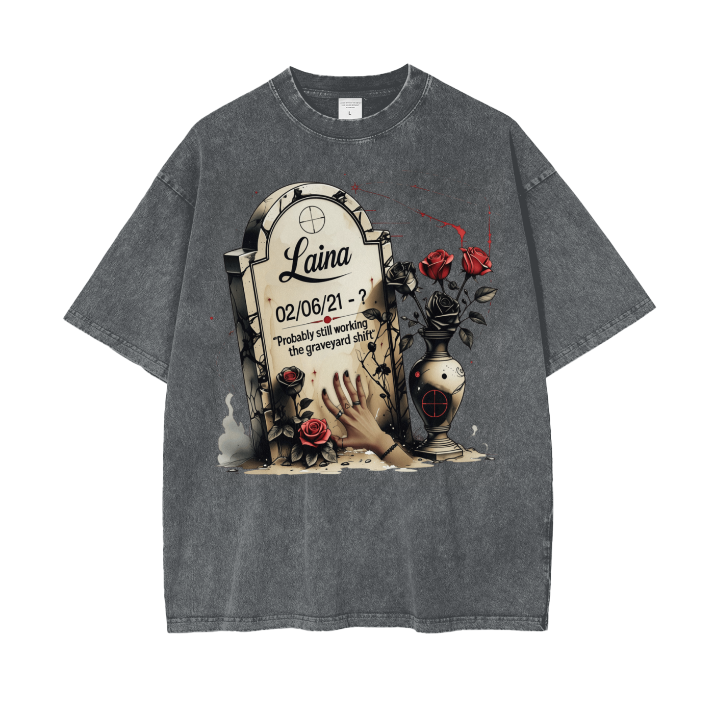 Laina Oversize Snow Washed T-Shirt