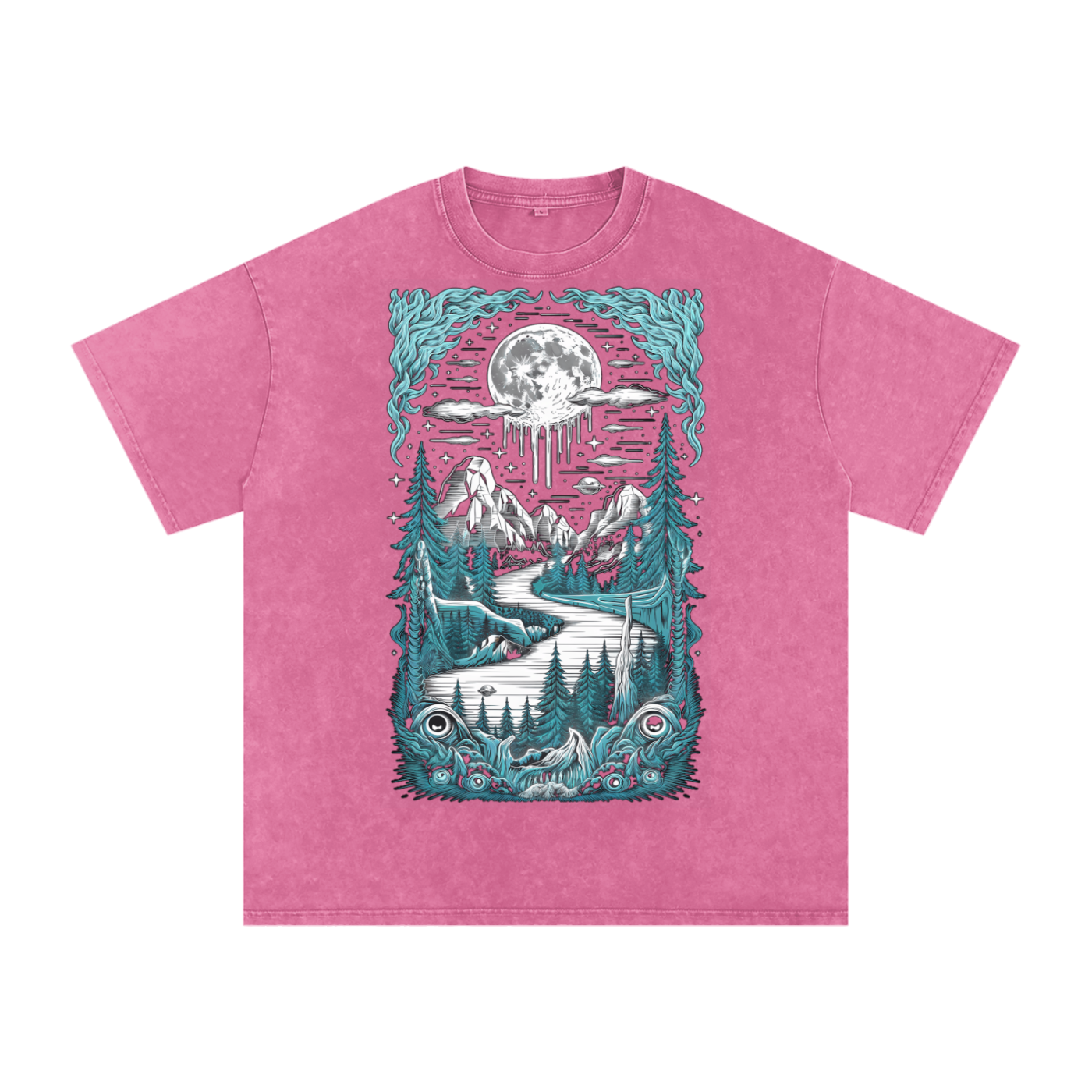 Aonaran Acid Wash Oversize T-Shirt