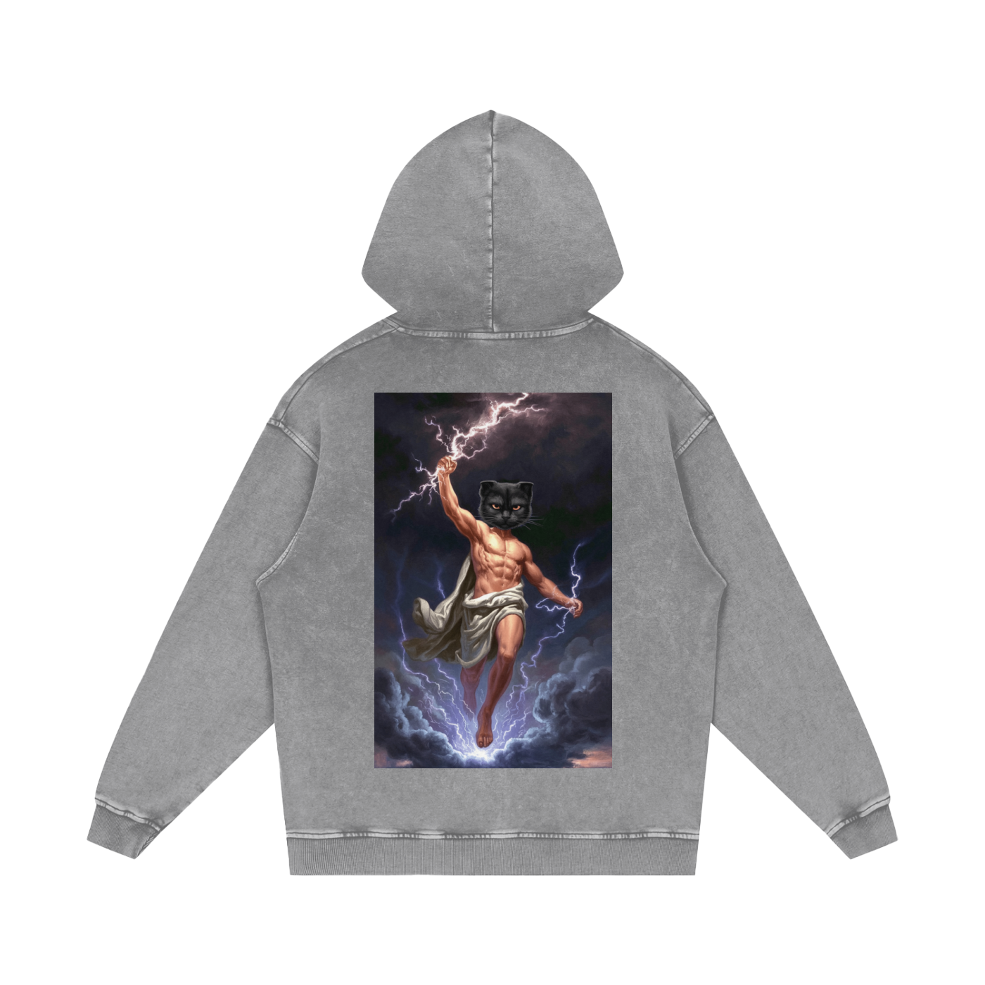 ThunderBuddies Acid Wash Oversize Hoodie