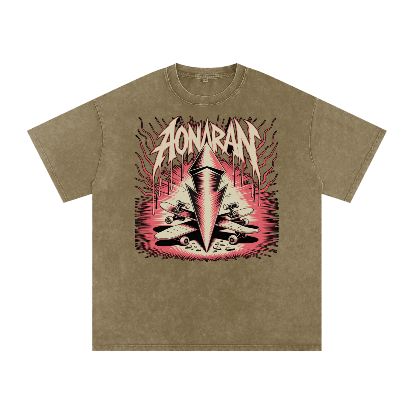 Aonaran Acid Wash Oversize T-Shirt