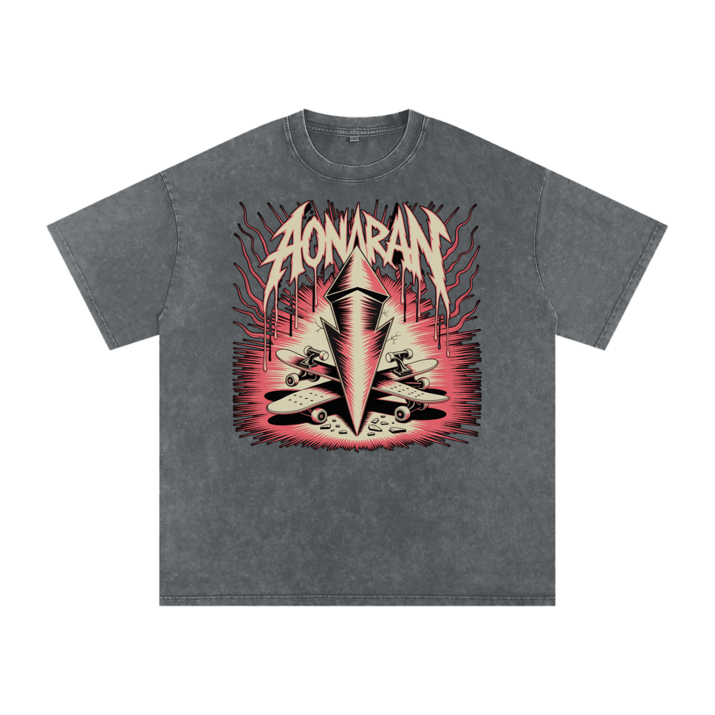Aonaran Acid Wash Oversize T-Shirt