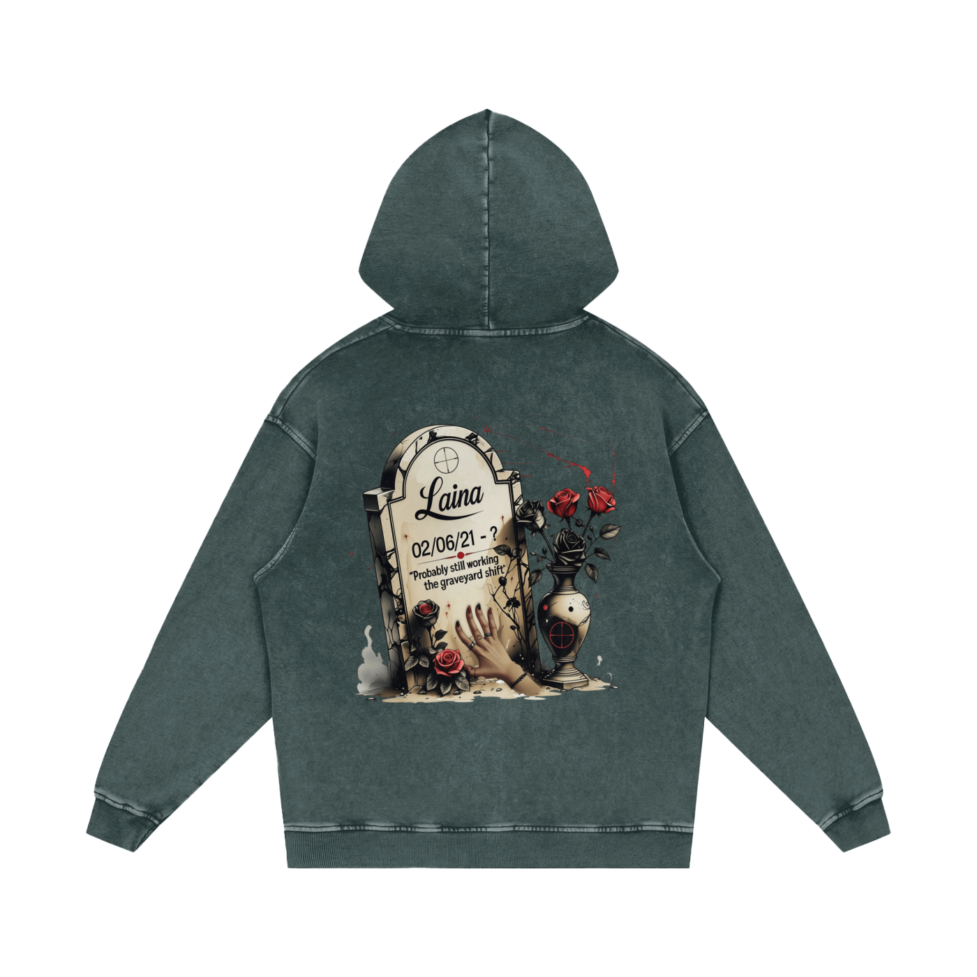 Laina Acid Wash Oversize Hoodie