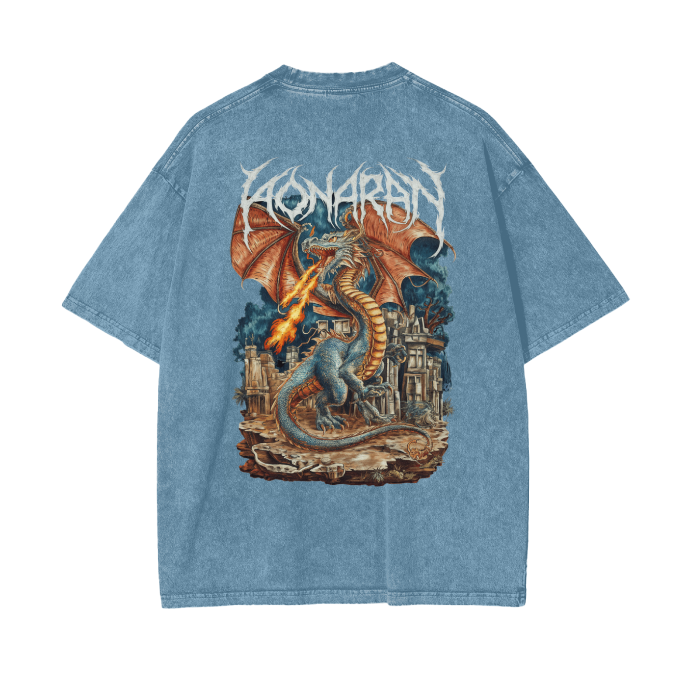 Aonaran Reversed Oversize Snow Washed T-Shirt