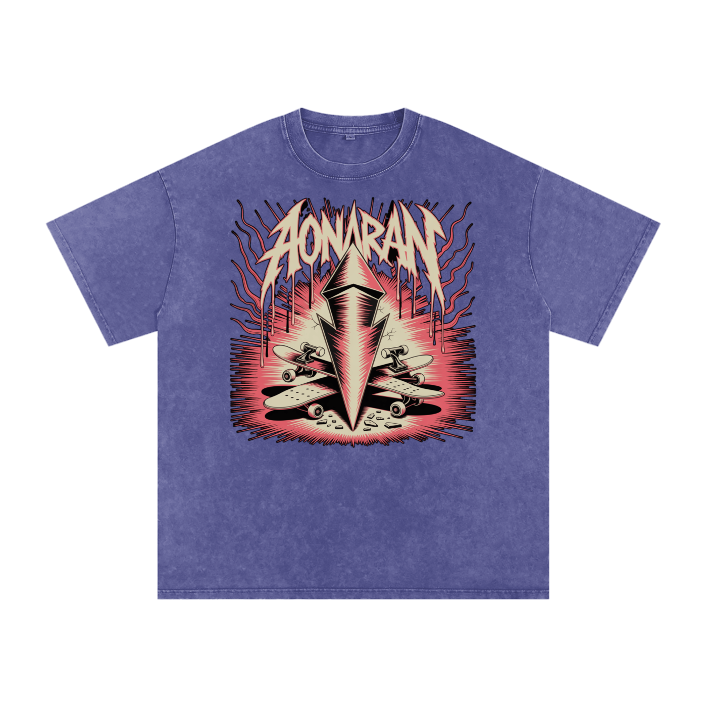 Aonaran Acid Wash Oversize T-Shirt