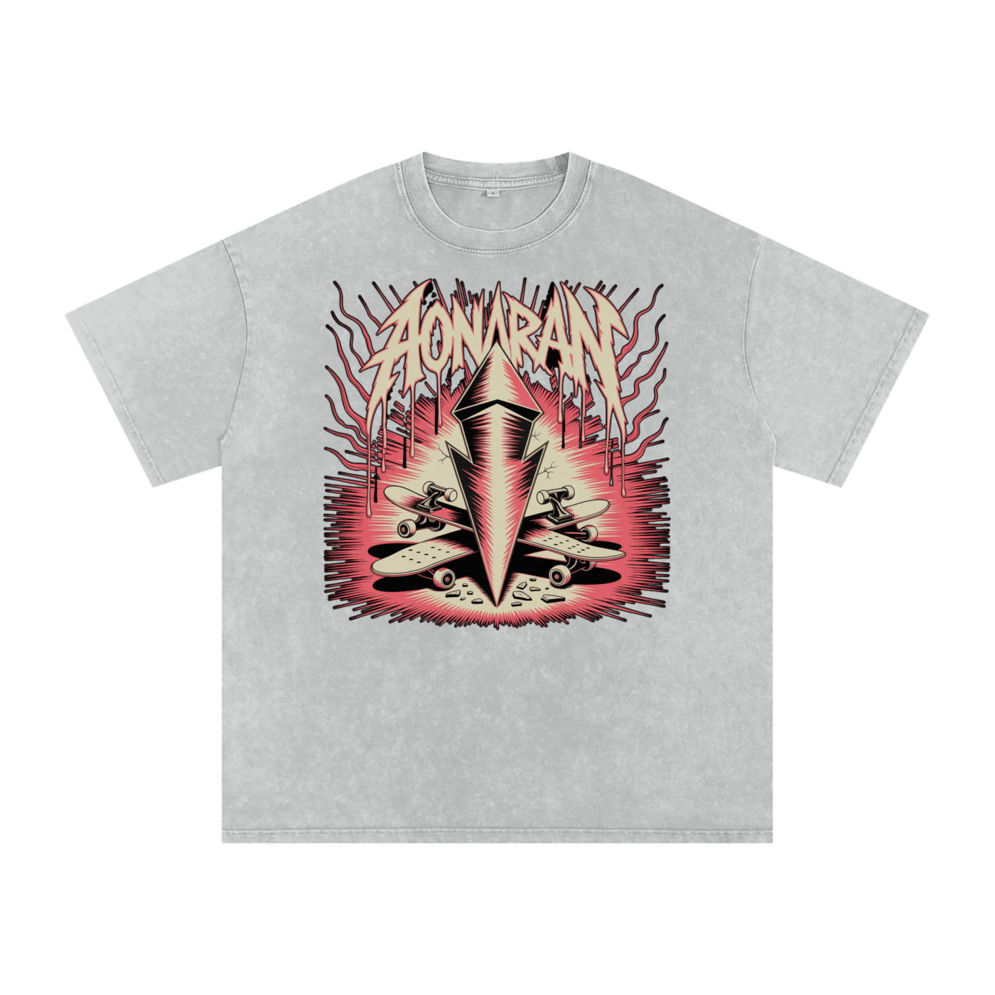 Aonaran Acid Wash Oversize T-Shirt