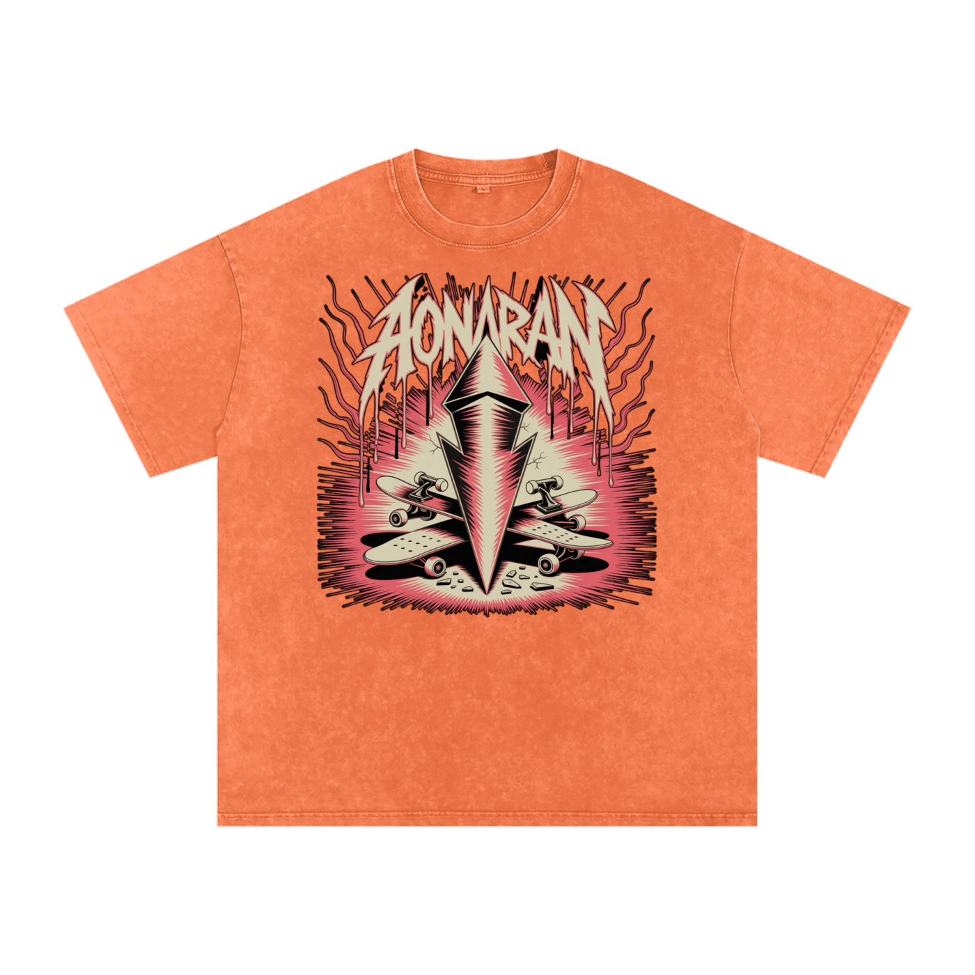 Aonaran Acid Wash Oversize T-Shirt