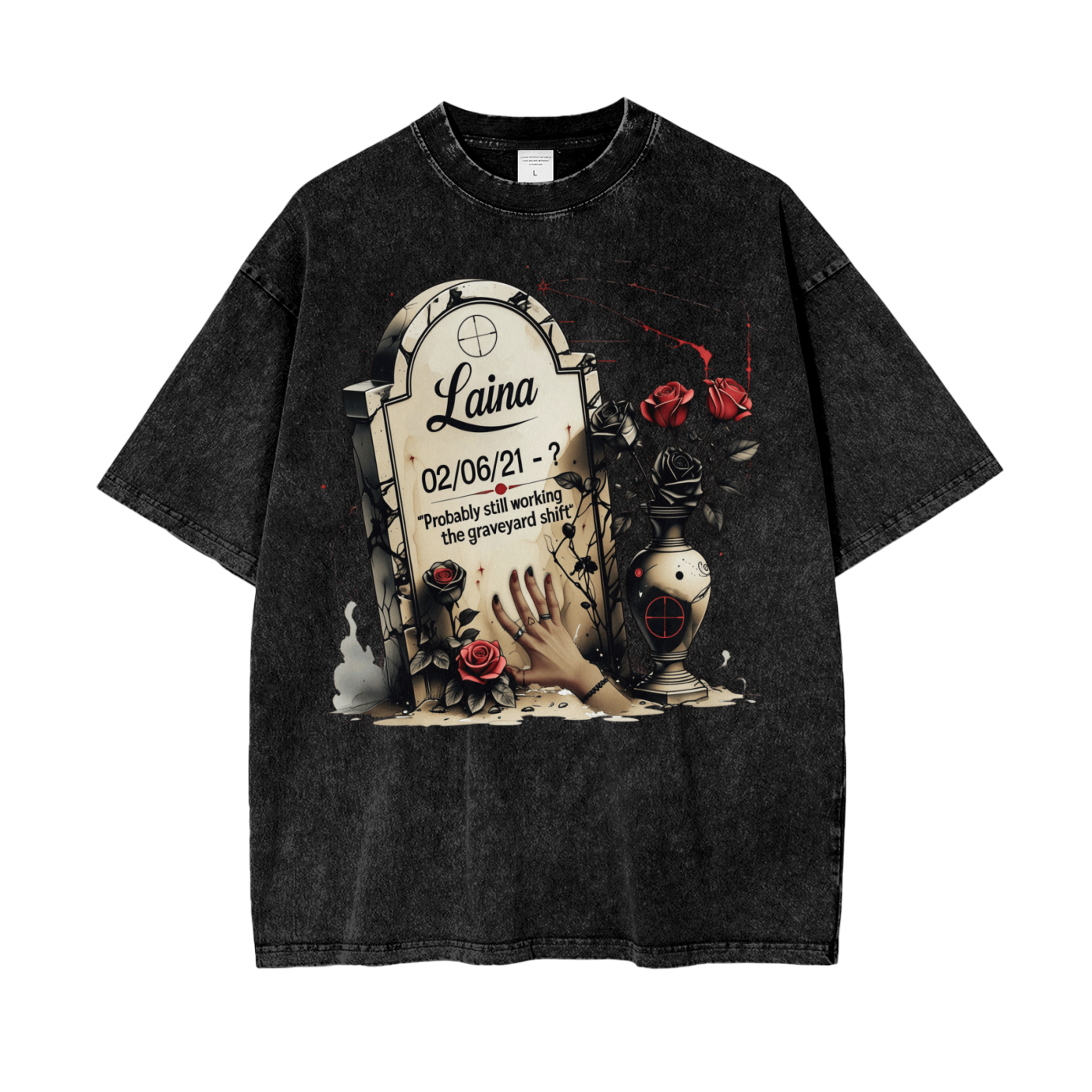 Laina Oversize Snow Washed T-Shirt