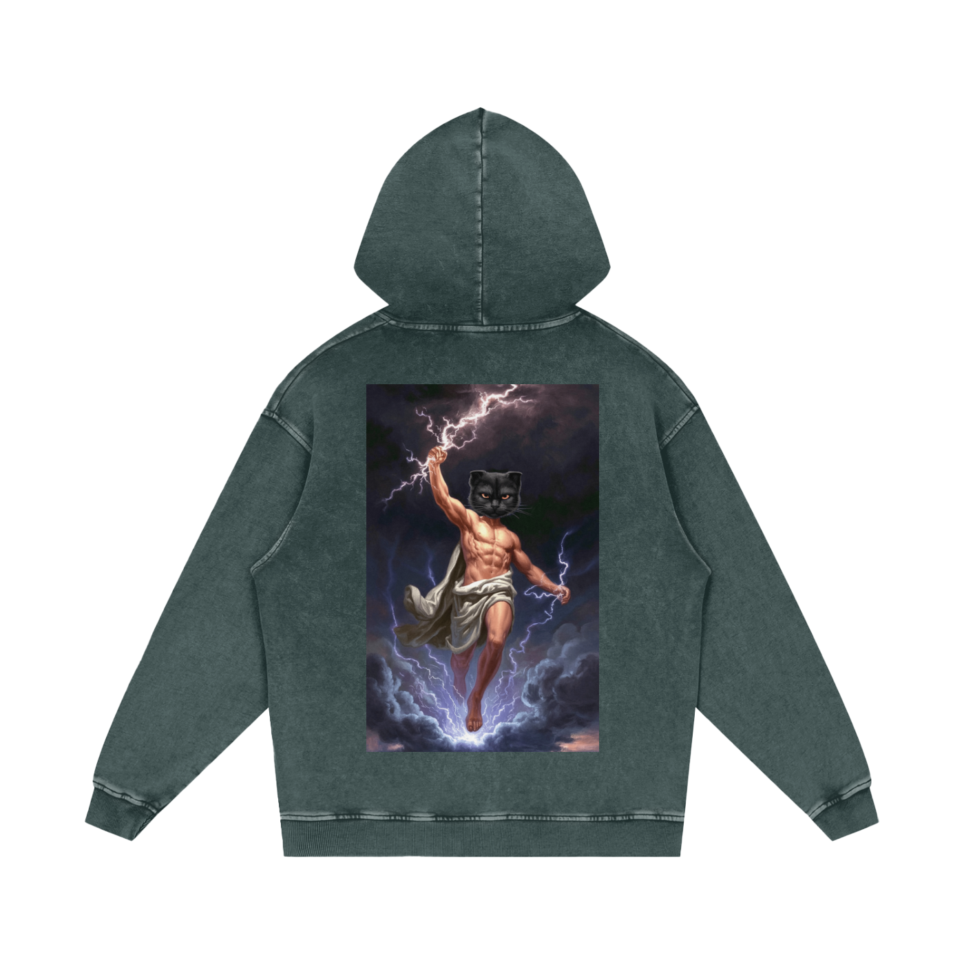 ThunderBuddies Acid Wash Oversize Hoodie