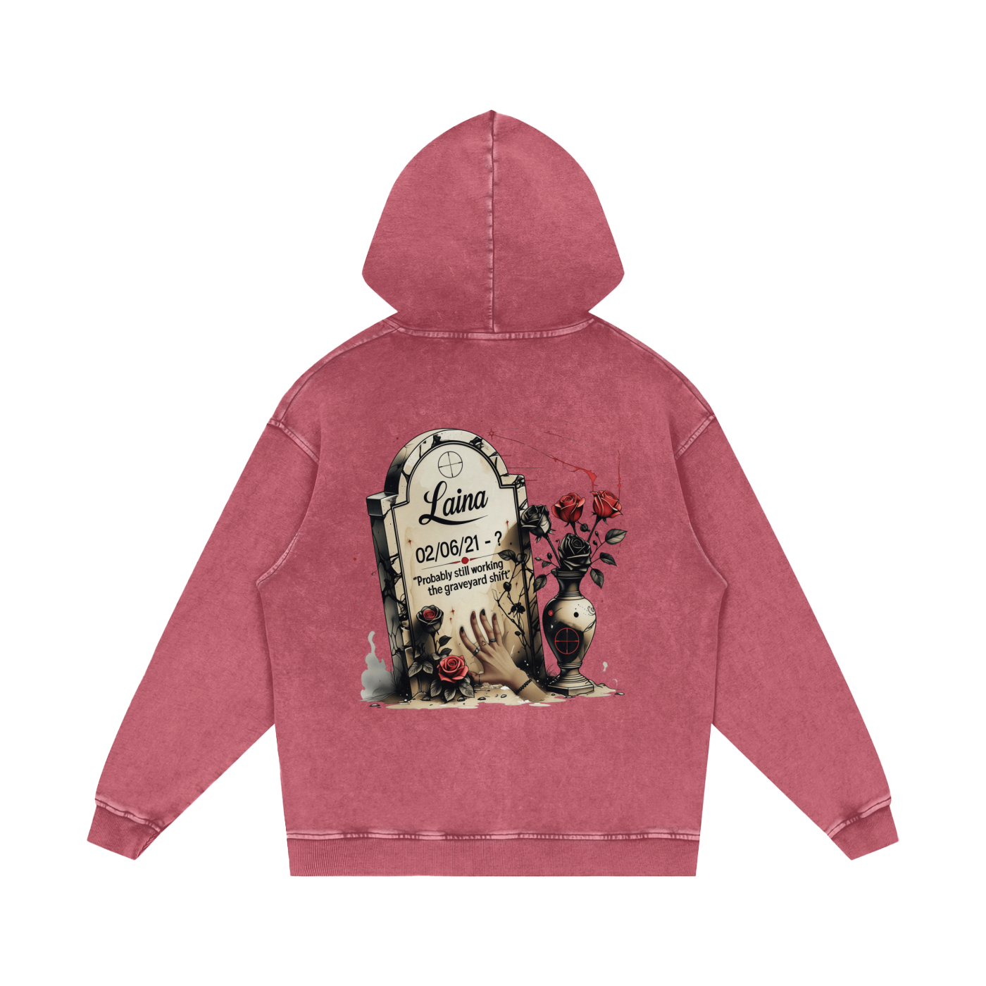 Laina Acid Wash Oversize Hoodie