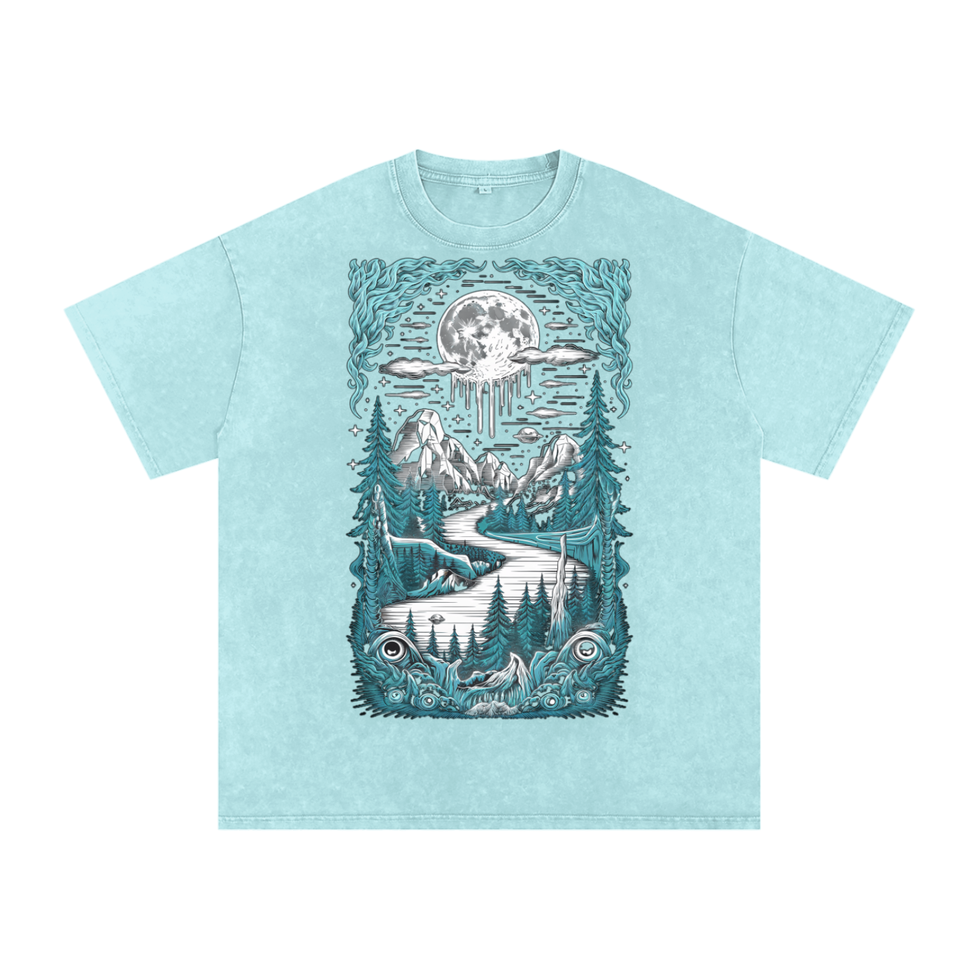 Aonaran Acid Wash Oversize T-Shirt