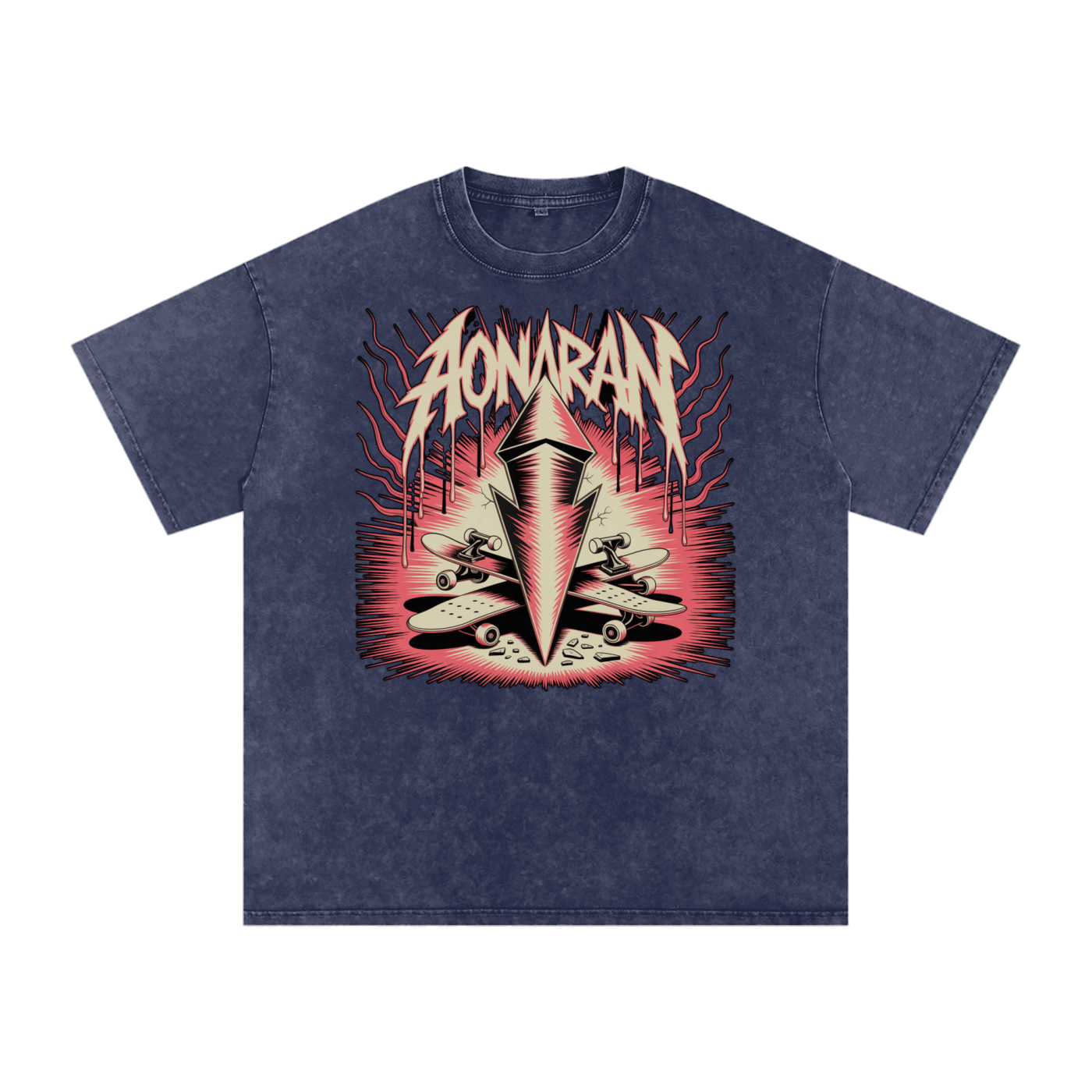 Aonaran Acid Wash Oversize T-Shirt