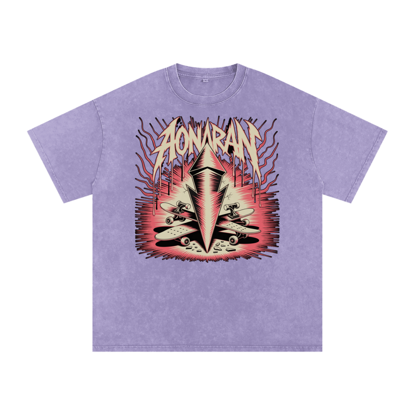 Aonaran Acid Wash Oversize T-Shirt