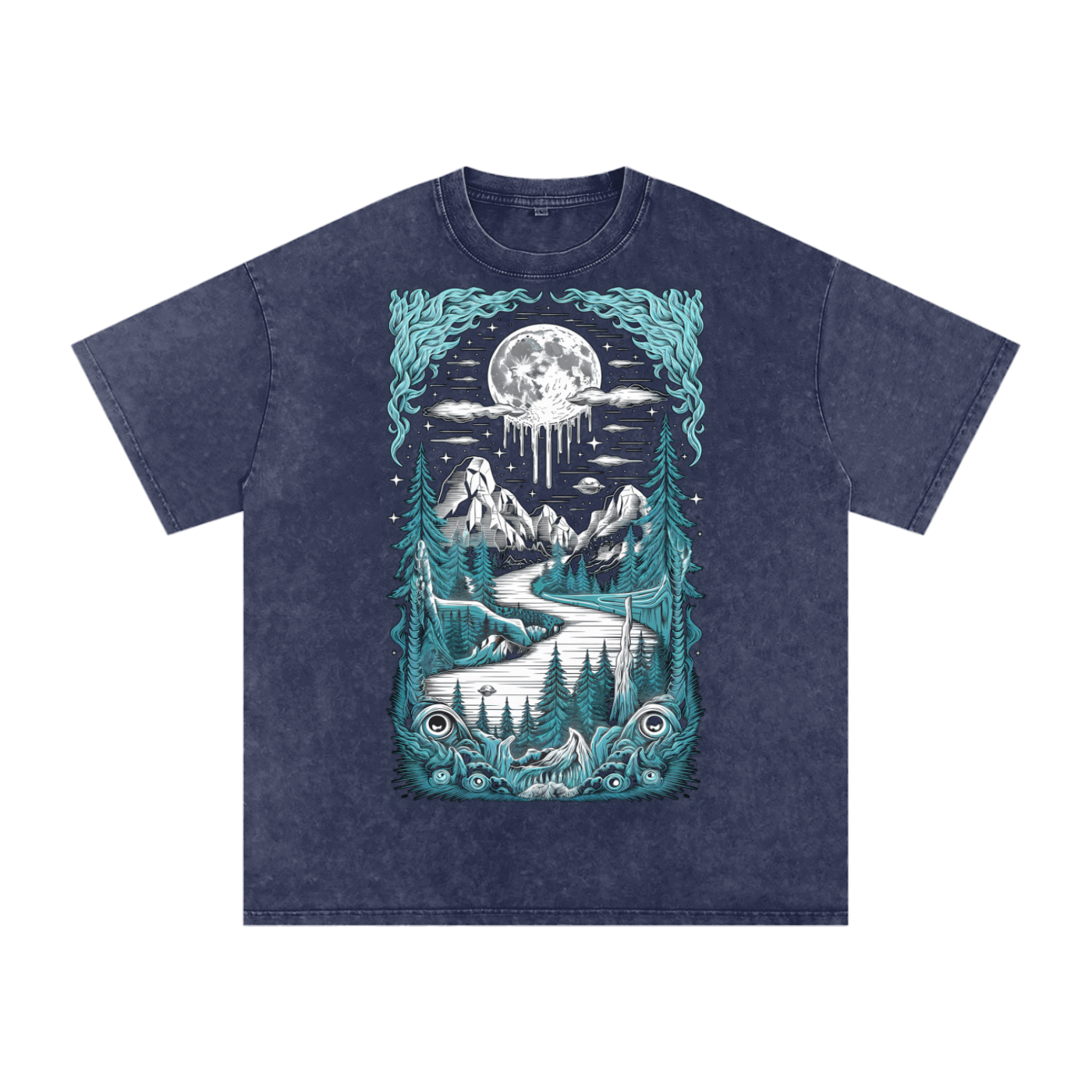 Aonaran Acid Wash Oversize T-Shirt