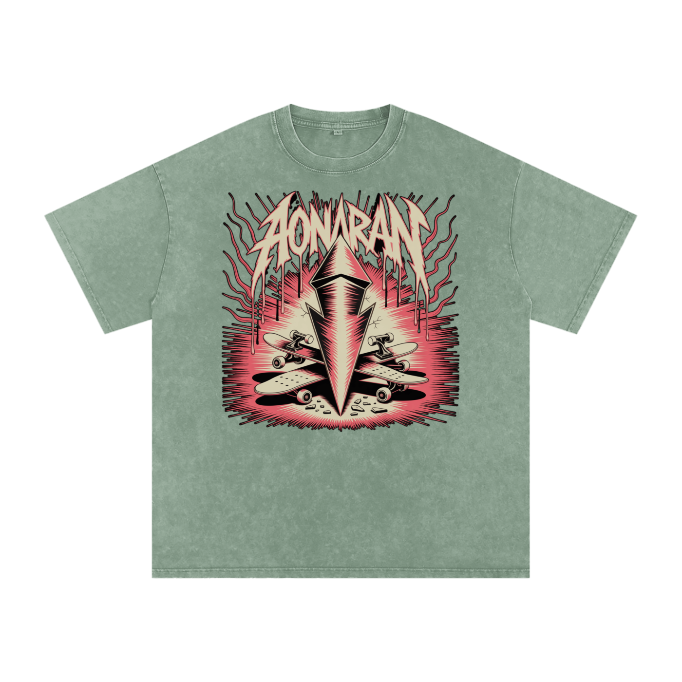 Aonaran Acid Wash Oversize T-Shirt