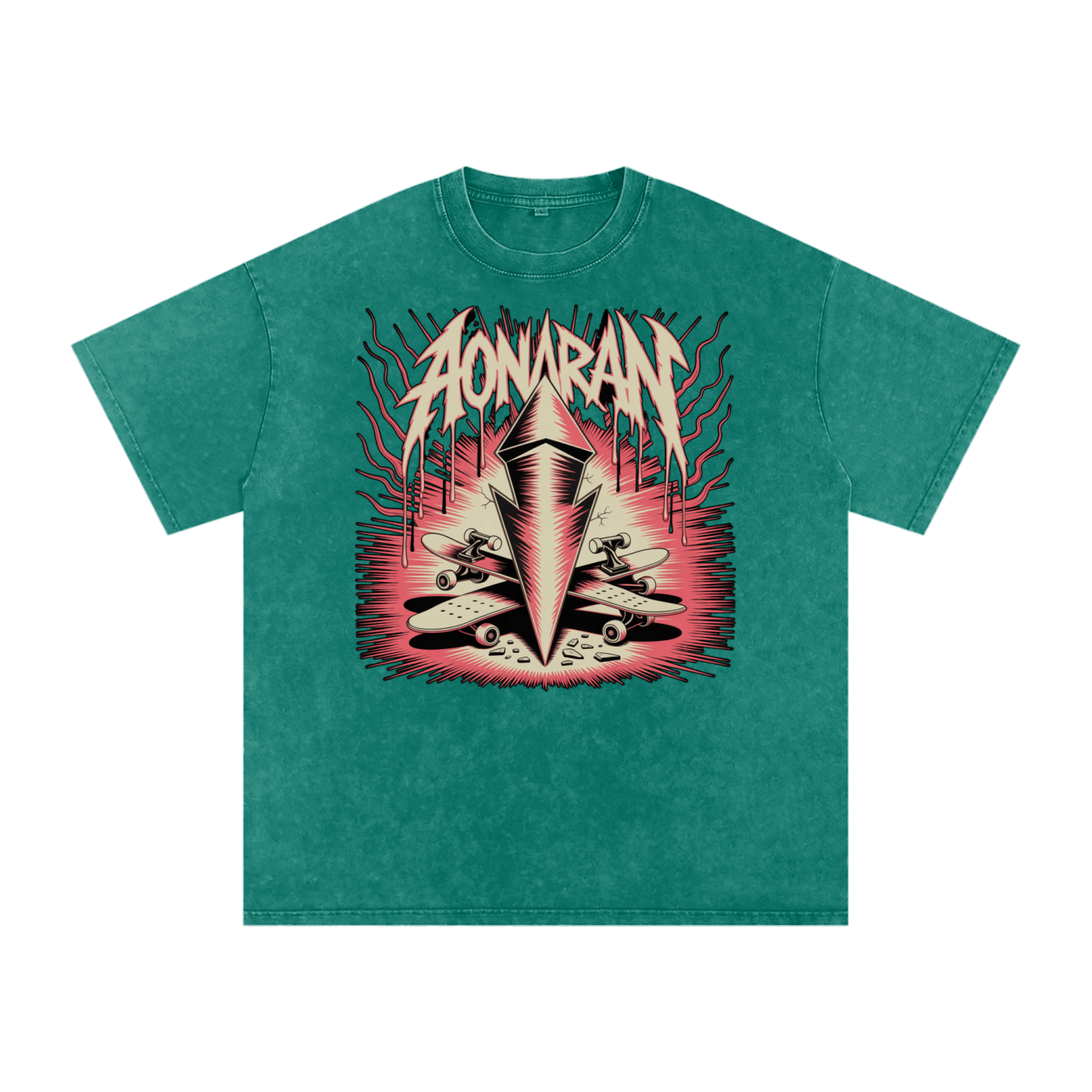 Aonaran Acid Wash Oversize T-Shirt