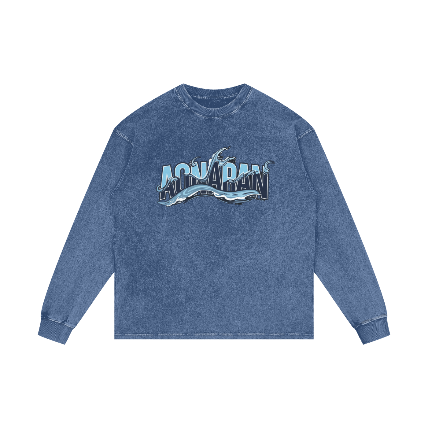 Aonaran Elementals Acid Wash Oversize Long Sleeve T-Shirt