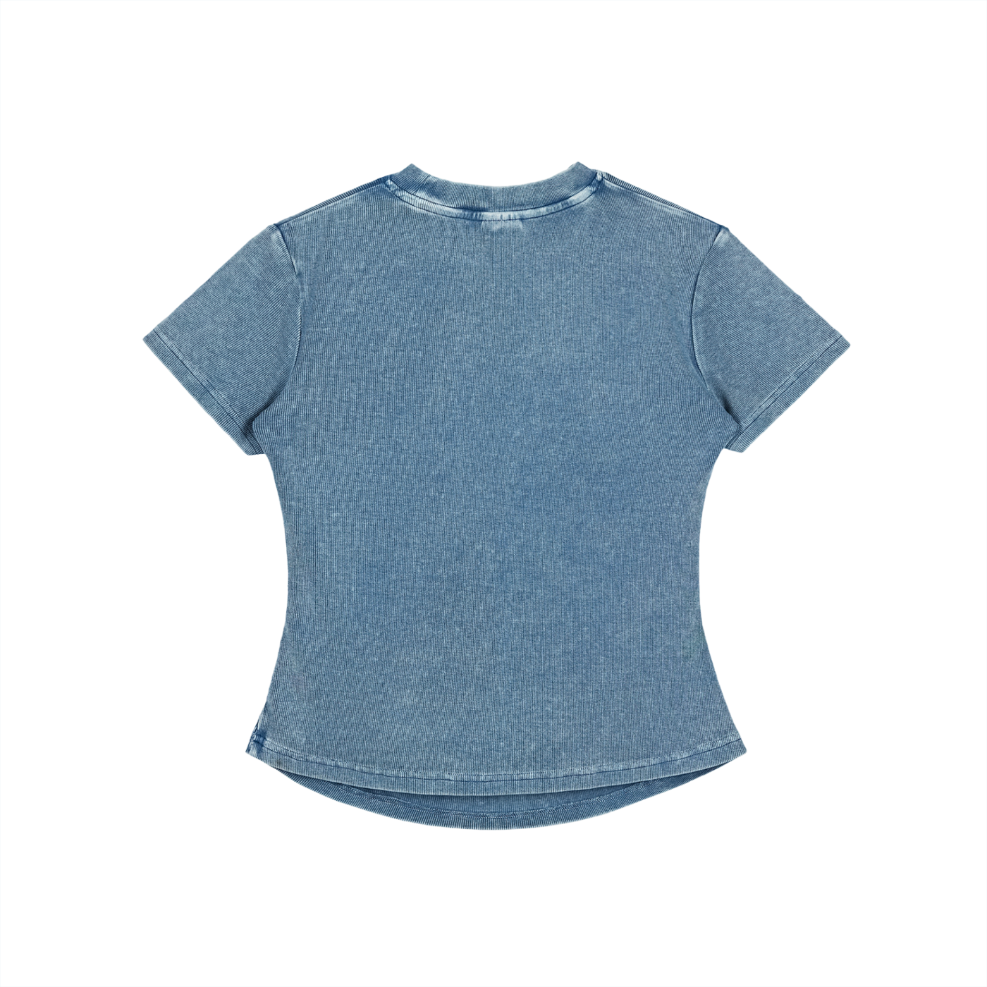 Aonaran Ace Vintaged-Wash Bodycon Cotton T-Shirt