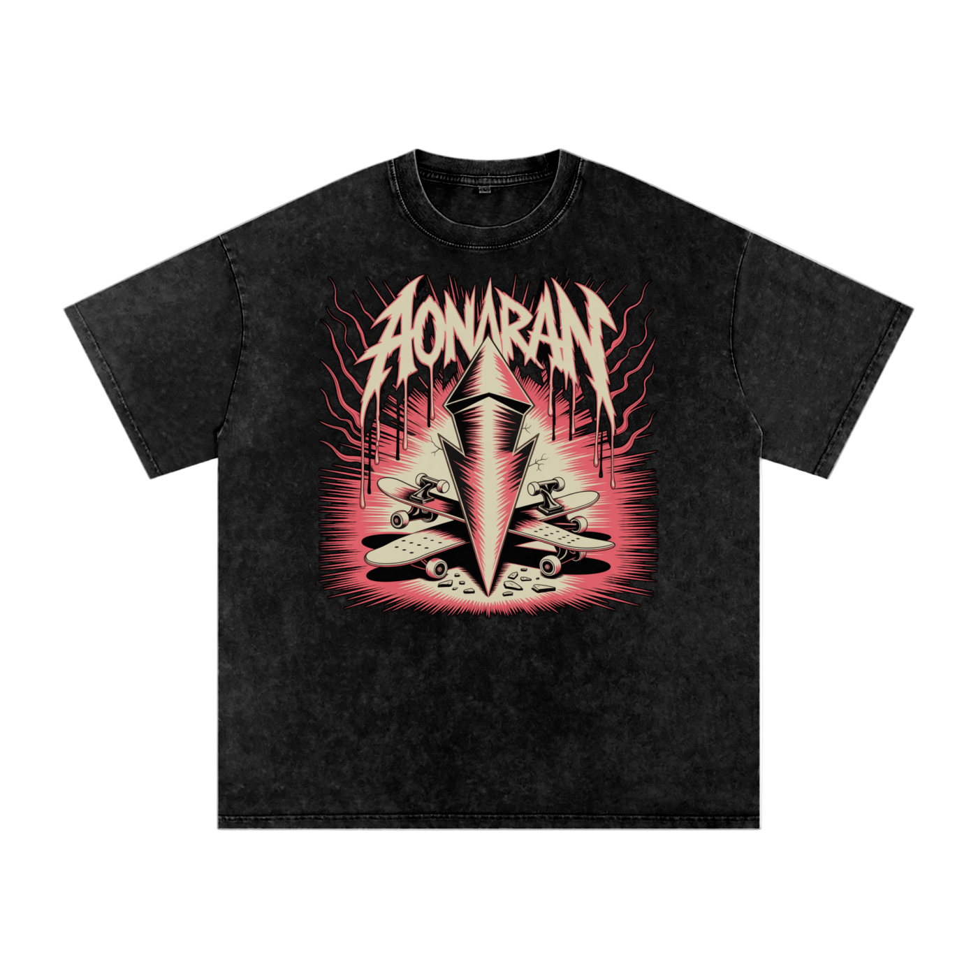 Aonaran Acid Wash Oversize T-Shirt