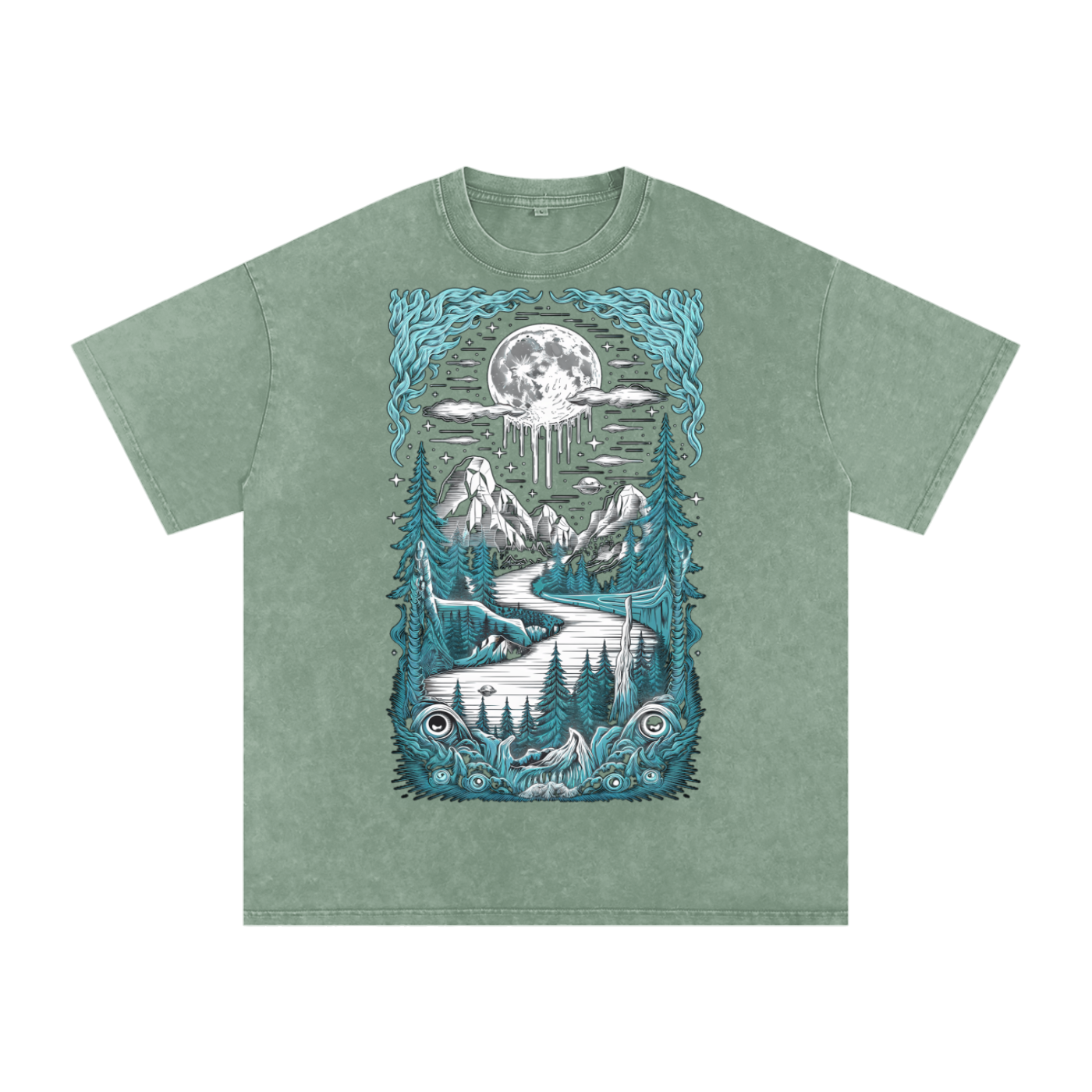 Aonaran Acid Wash Oversize T-Shirt