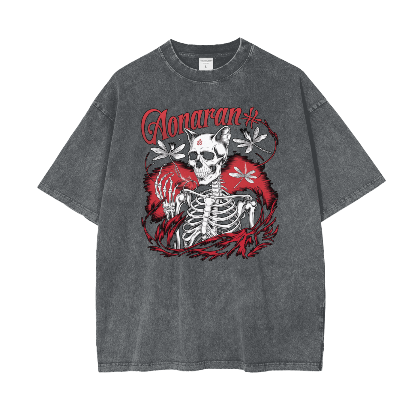 Aonaran Graphic Acid Wash Oversize T-Shirt