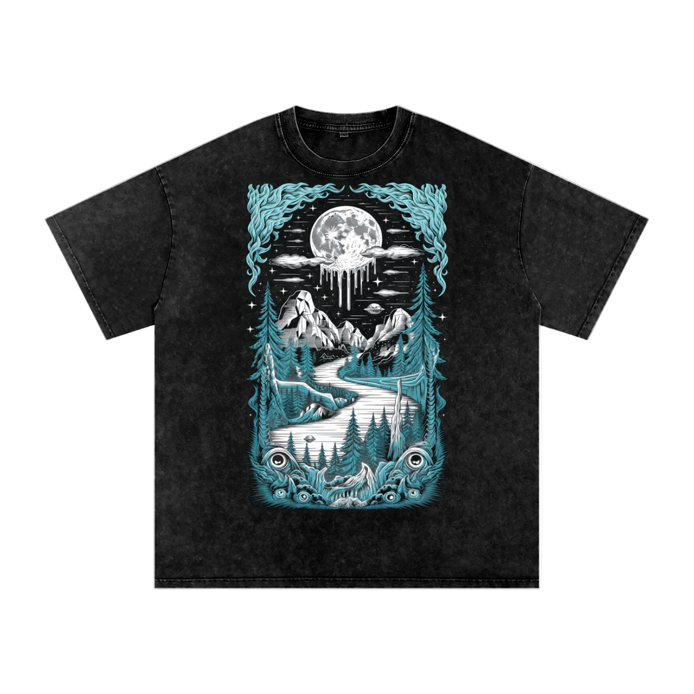 Aonaran Acid Wash Oversize T-Shirt