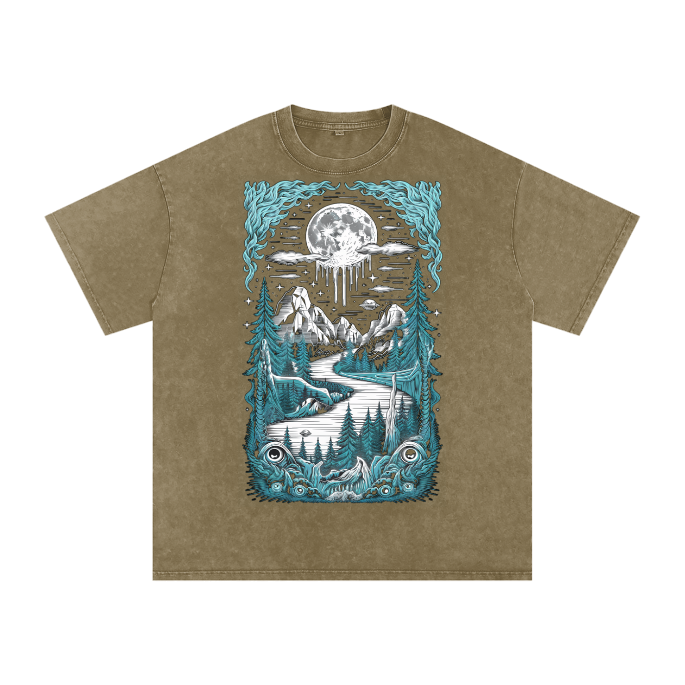 Aonaran Acid Wash Oversize T-Shirt