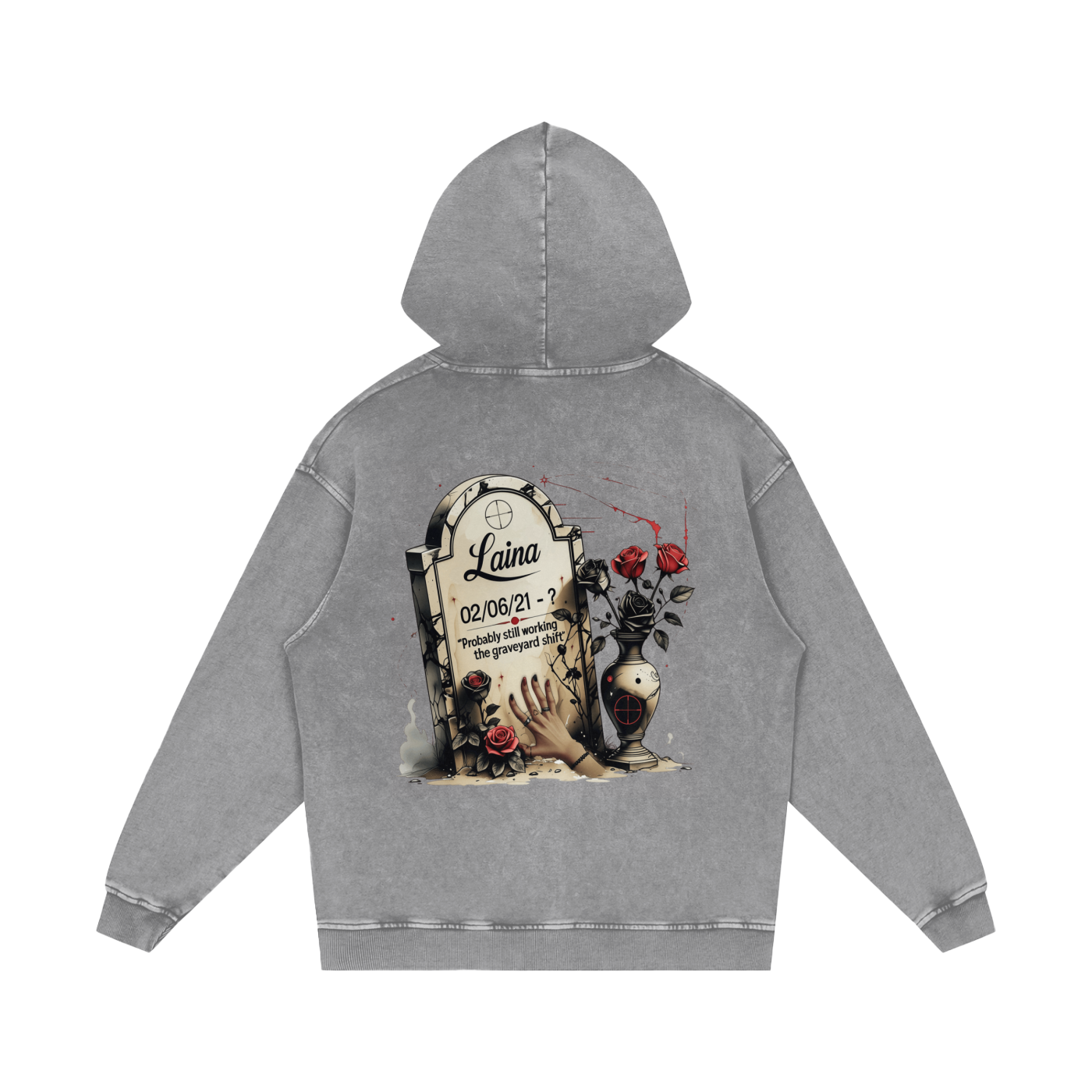 Laina Acid Wash Oversize Hoodie