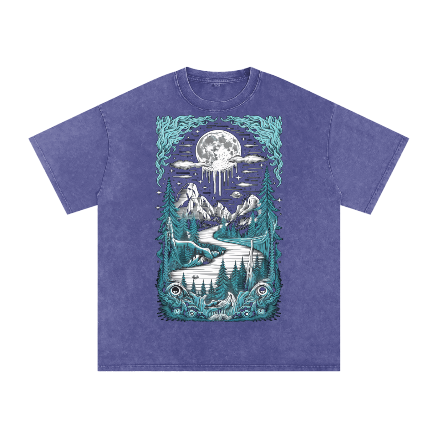 Aonaran Acid Wash Oversize T-Shirt