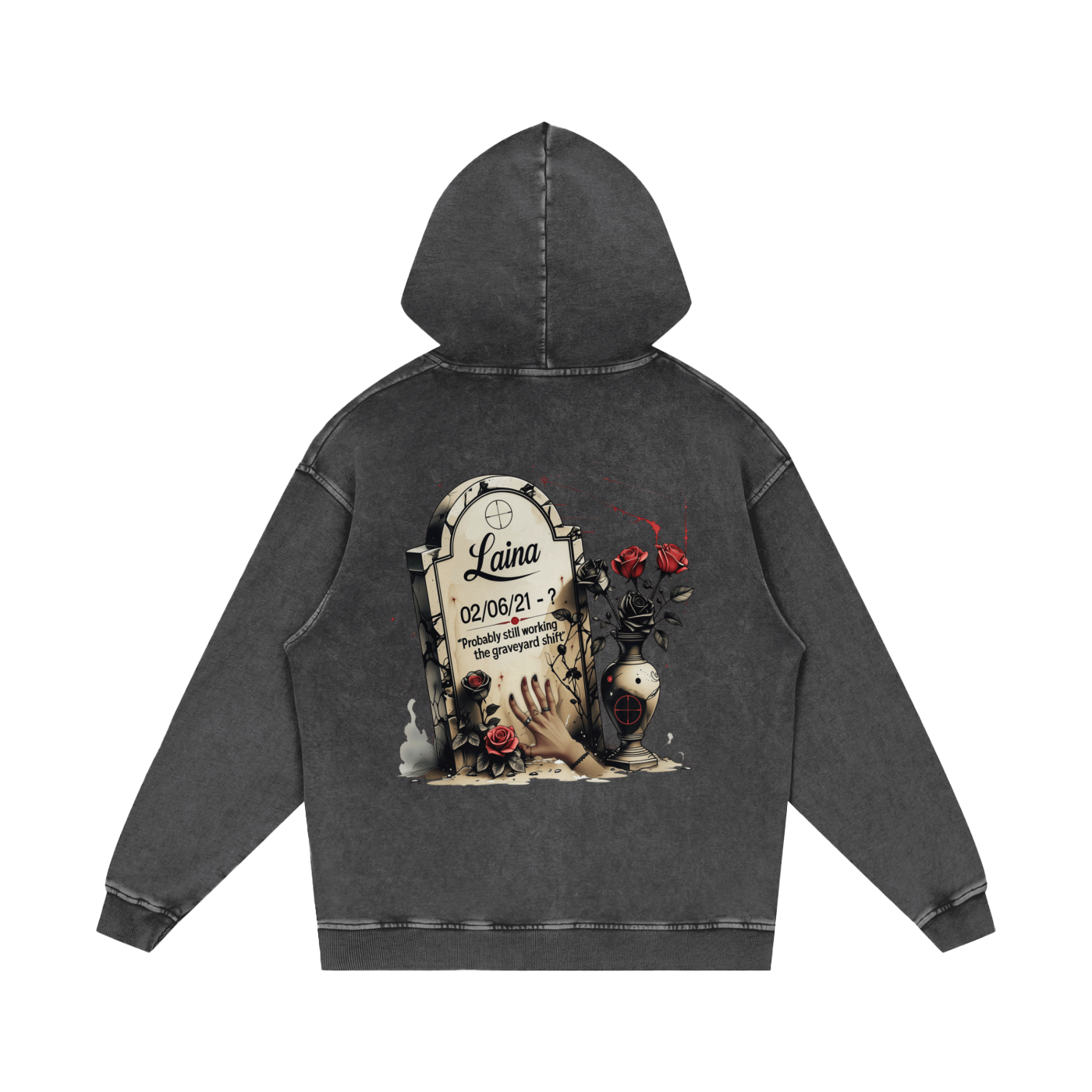 Laina Acid Wash Oversize Hoodie
