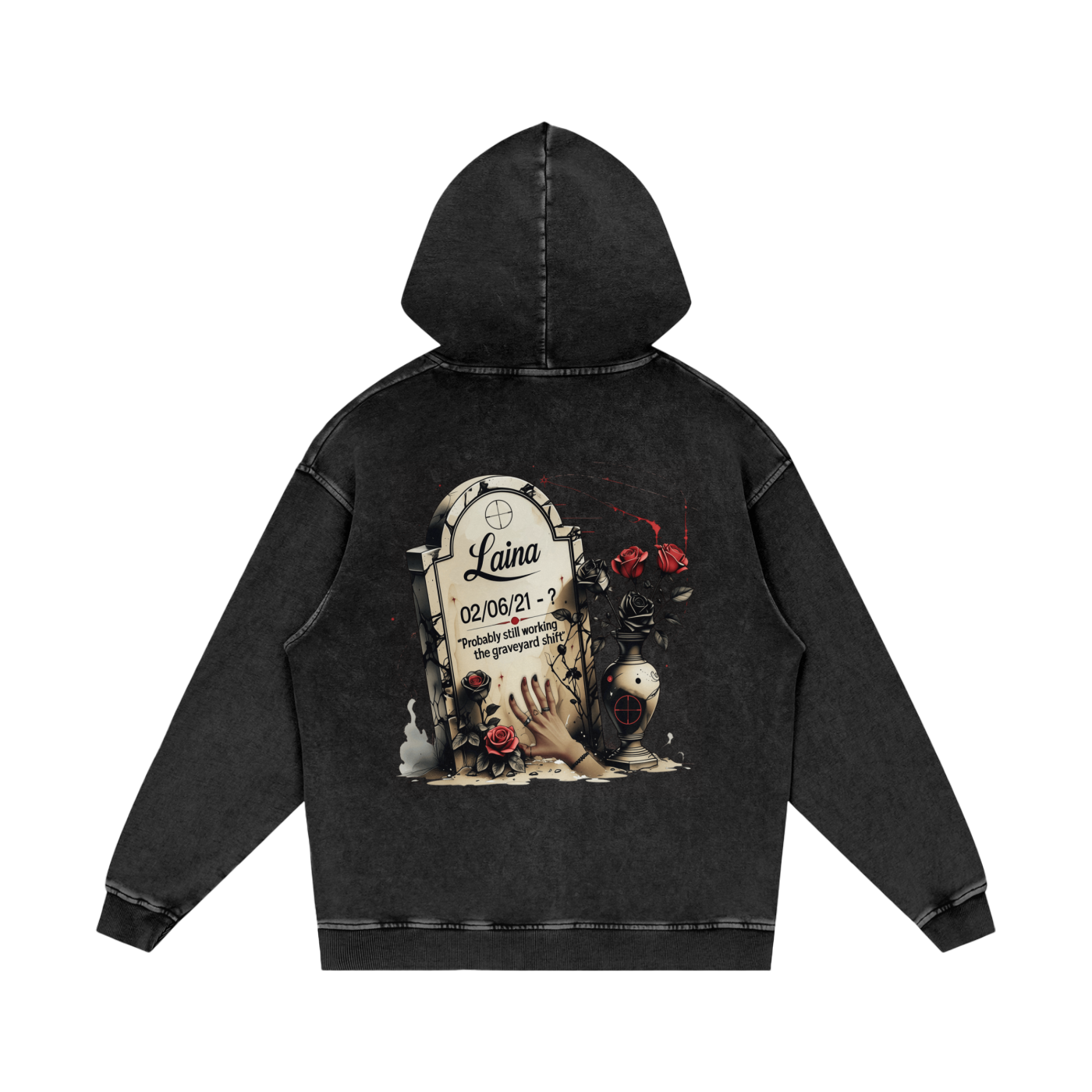 Laina Acid Wash Oversize Hoodie