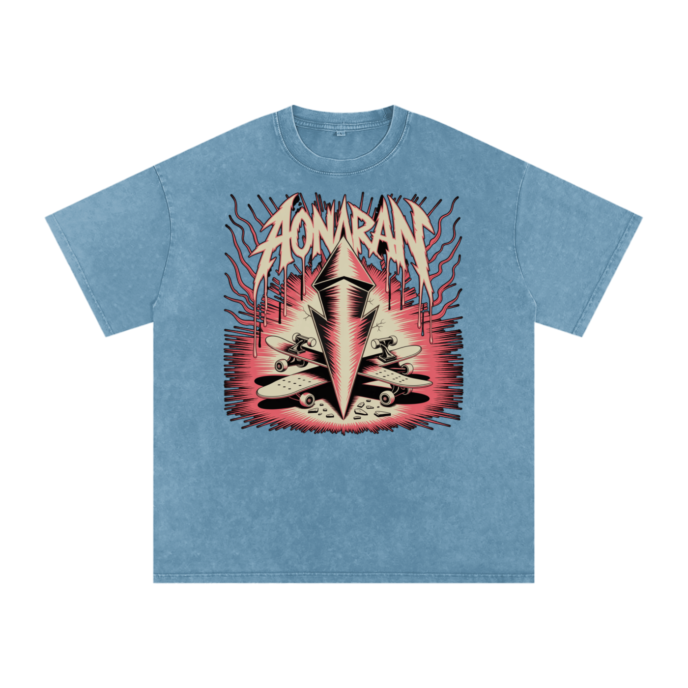 Aonaran Acid Wash Oversize T-Shirt