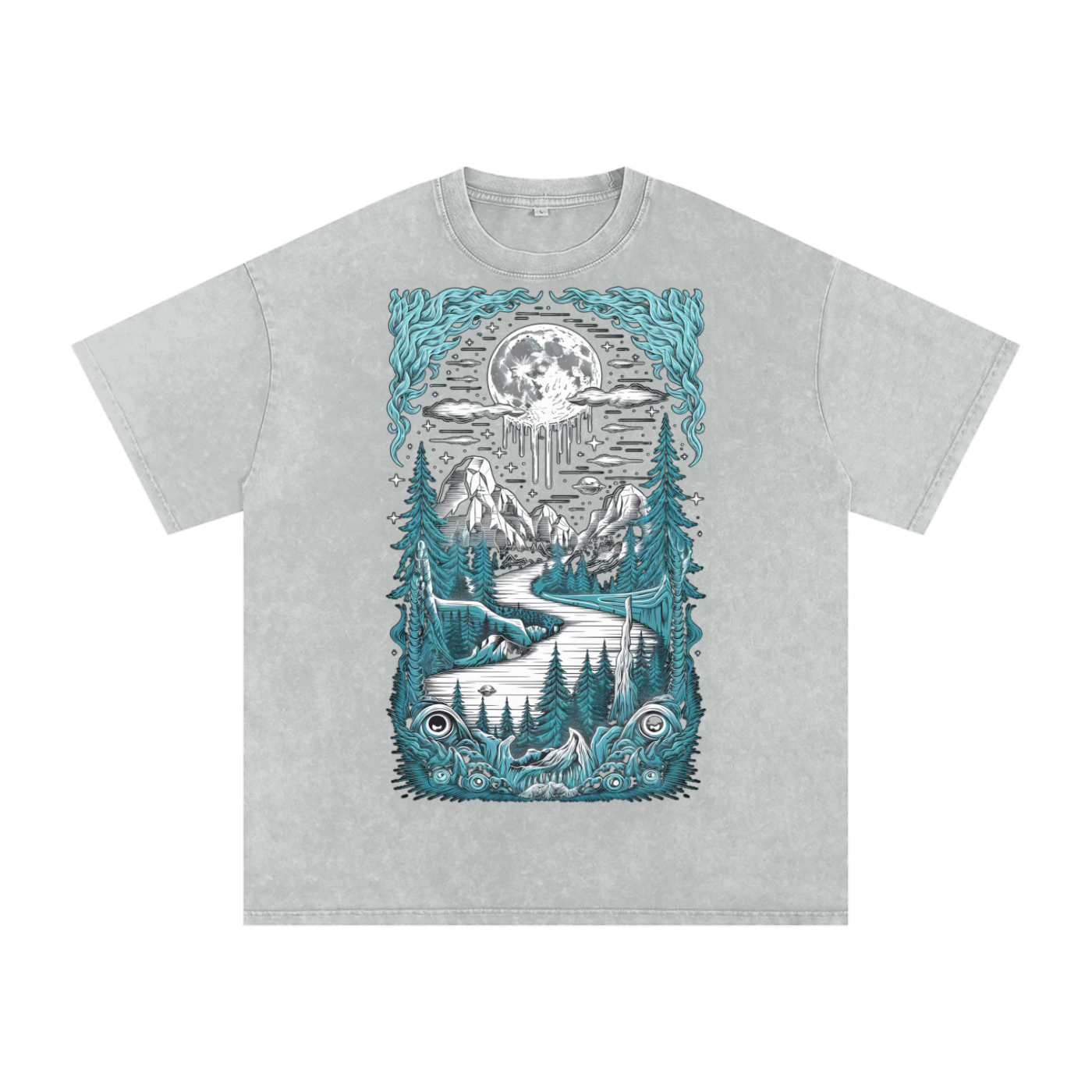 Aonaran Acid Wash Oversize T-Shirt