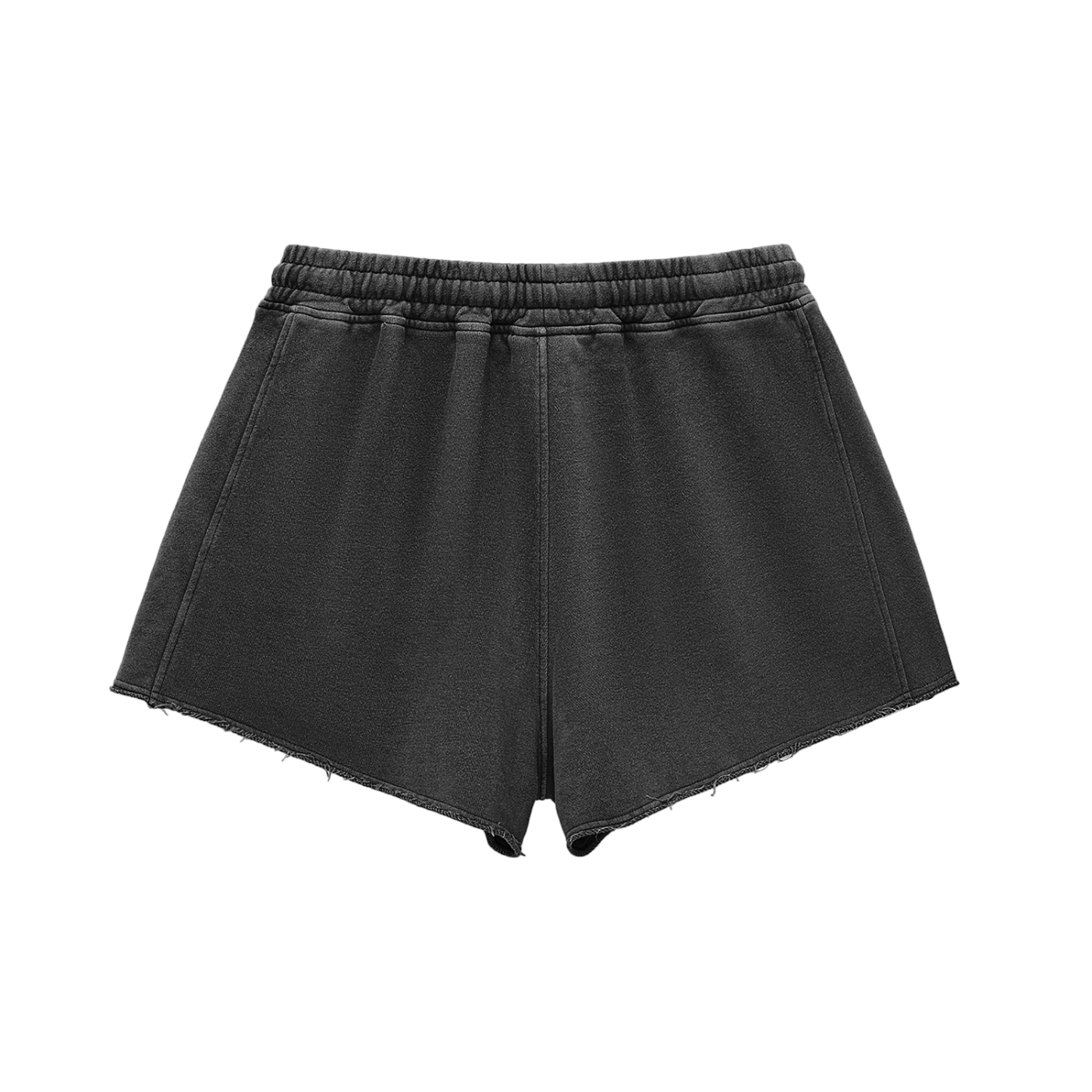 Aonaran Ace Snow Washed Raw Edge Drawstring Shorts