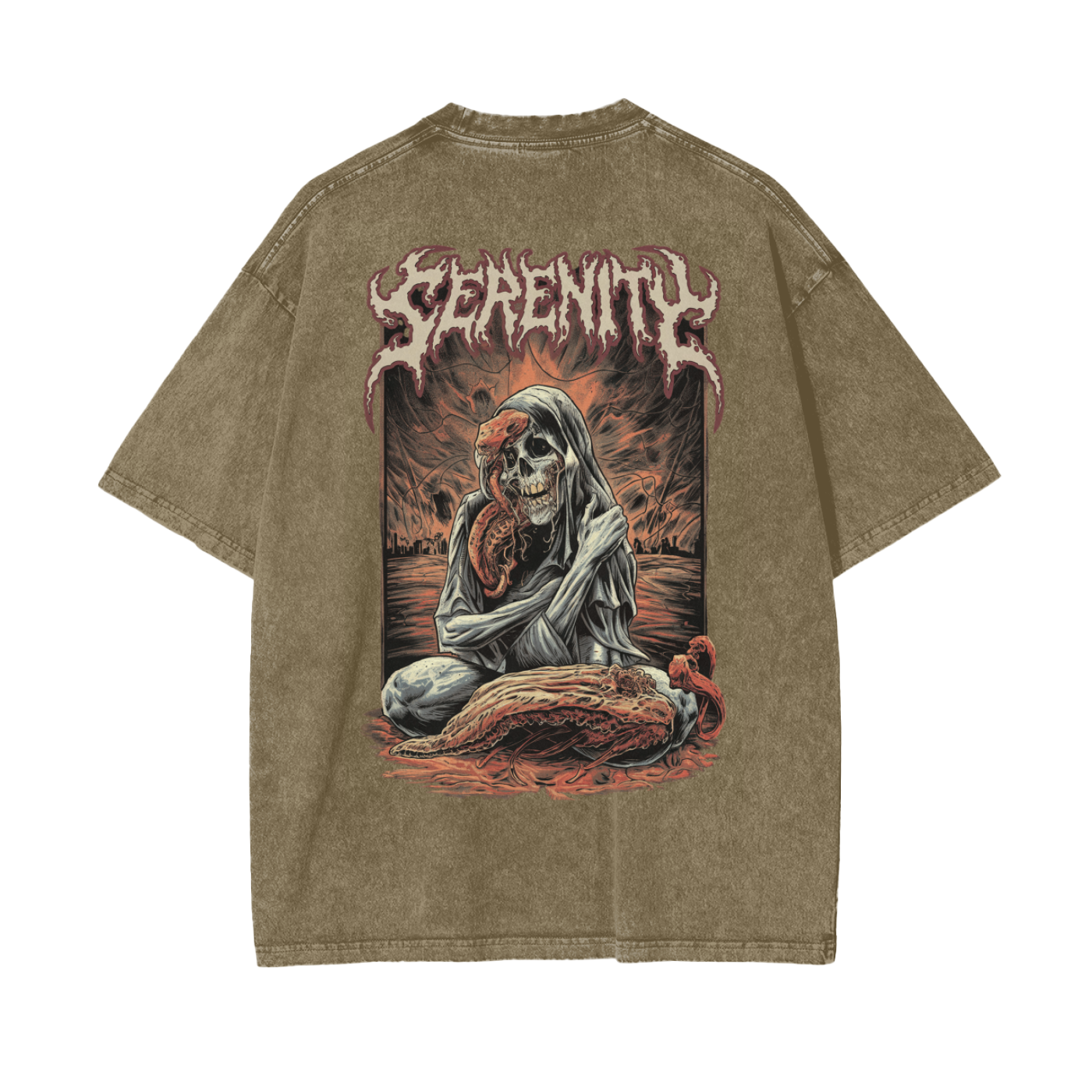 Aonaran Reversed Oversize Snow Washed T-Shirt