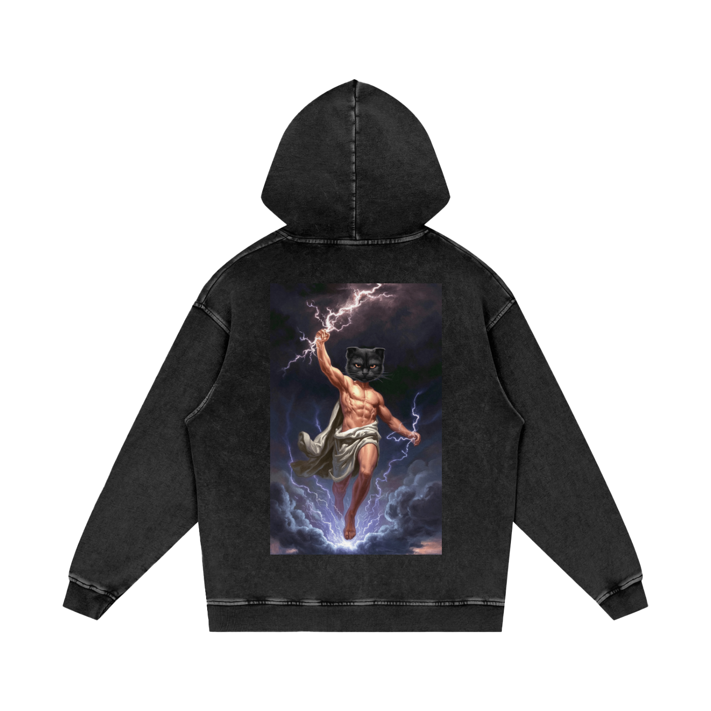 ThunderBuddies Acid Wash Oversize Hoodie