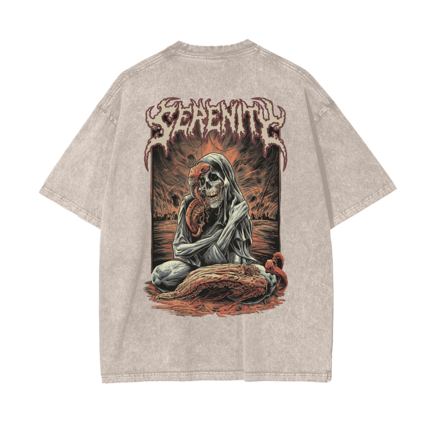 Aonaran Reversed Oversize Snow Washed T-Shirt