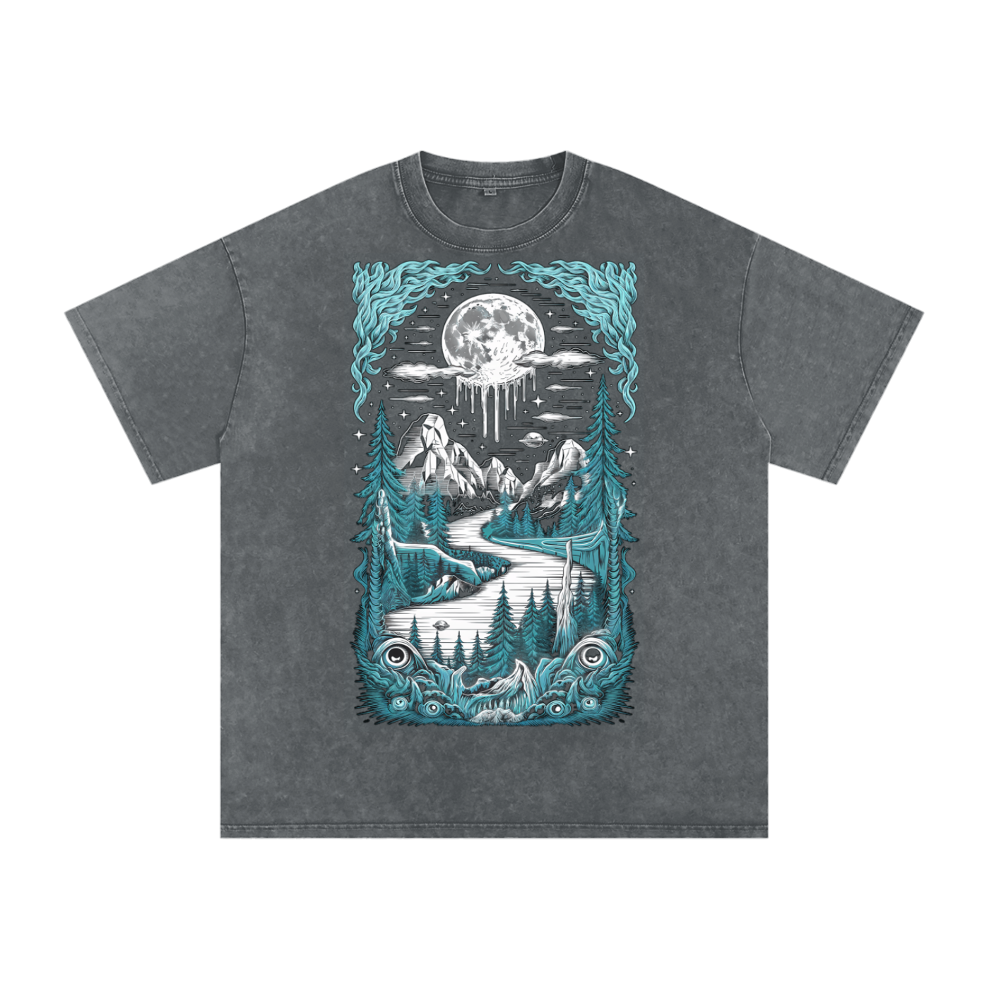 Aonaran Acid Wash Oversize T-Shirt
