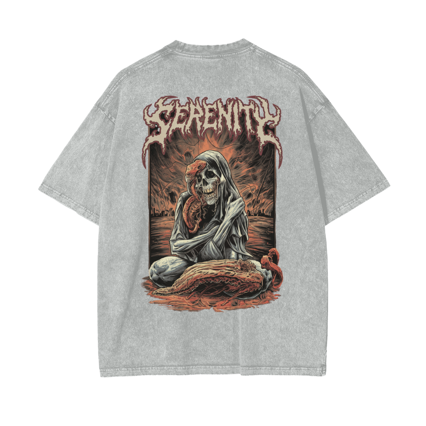 Aonaran Reversed Oversize Snow Washed T-Shirt