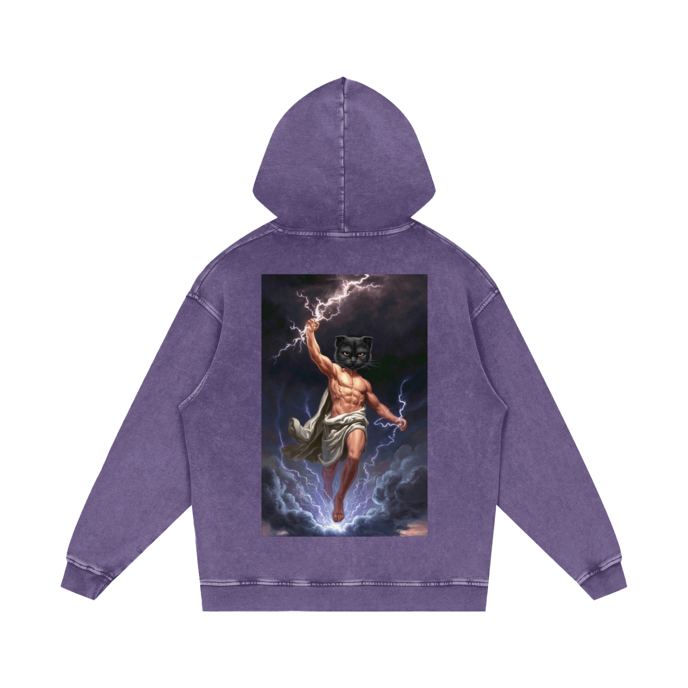 ThunderBuddies Acid Wash Oversize Hoodie