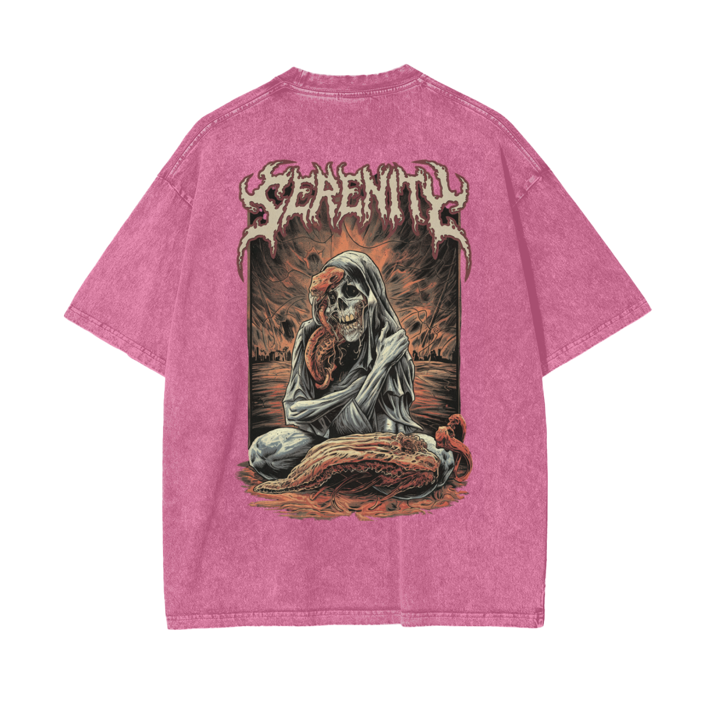 Aonaran Reversed Oversize Snow Washed T-Shirt