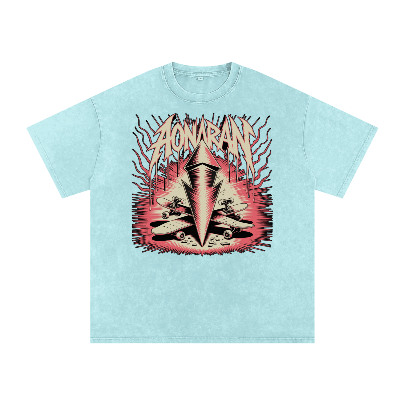 Aonaran Acid Wash Oversize T-Shirt