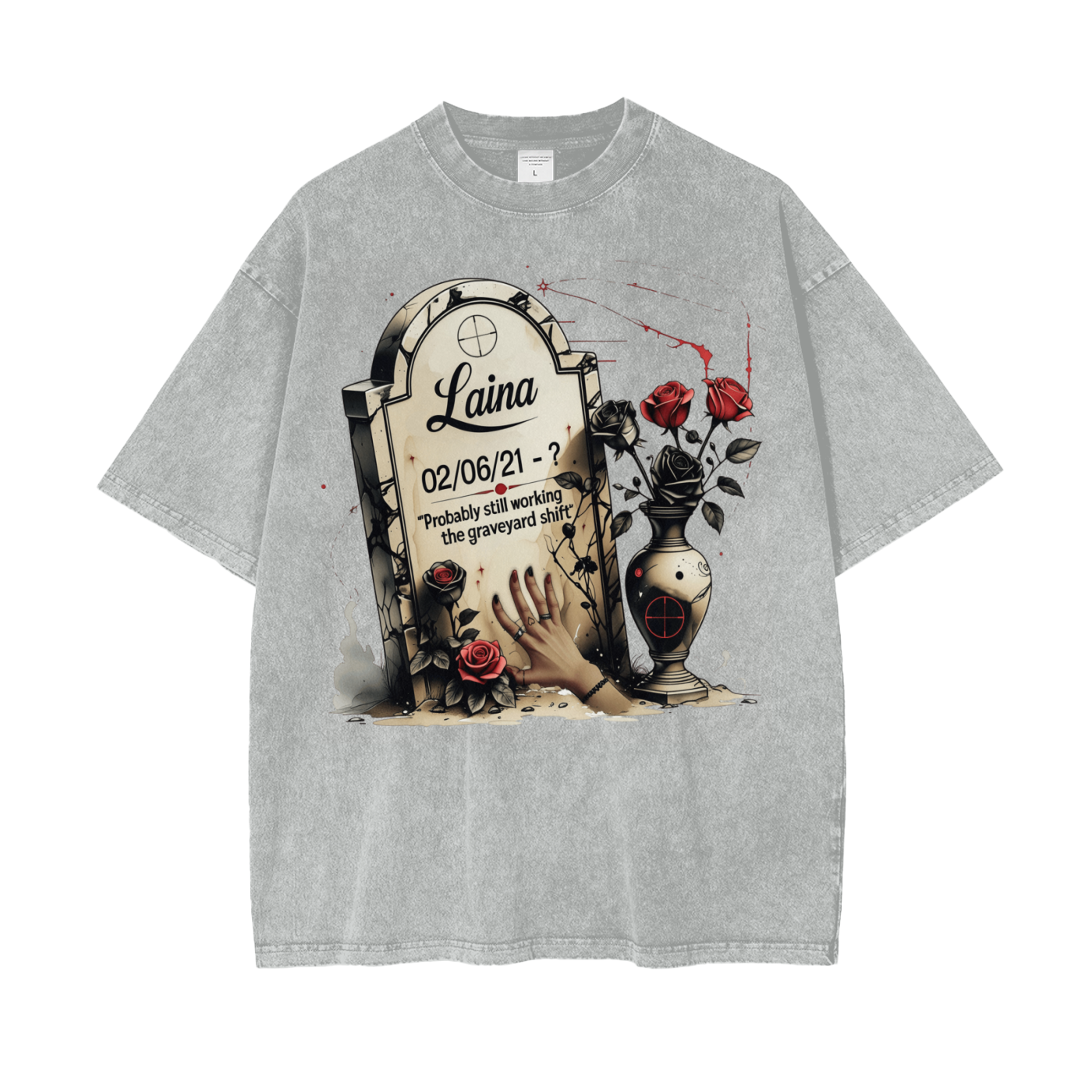 Laina Oversize Snow Washed T-Shirt