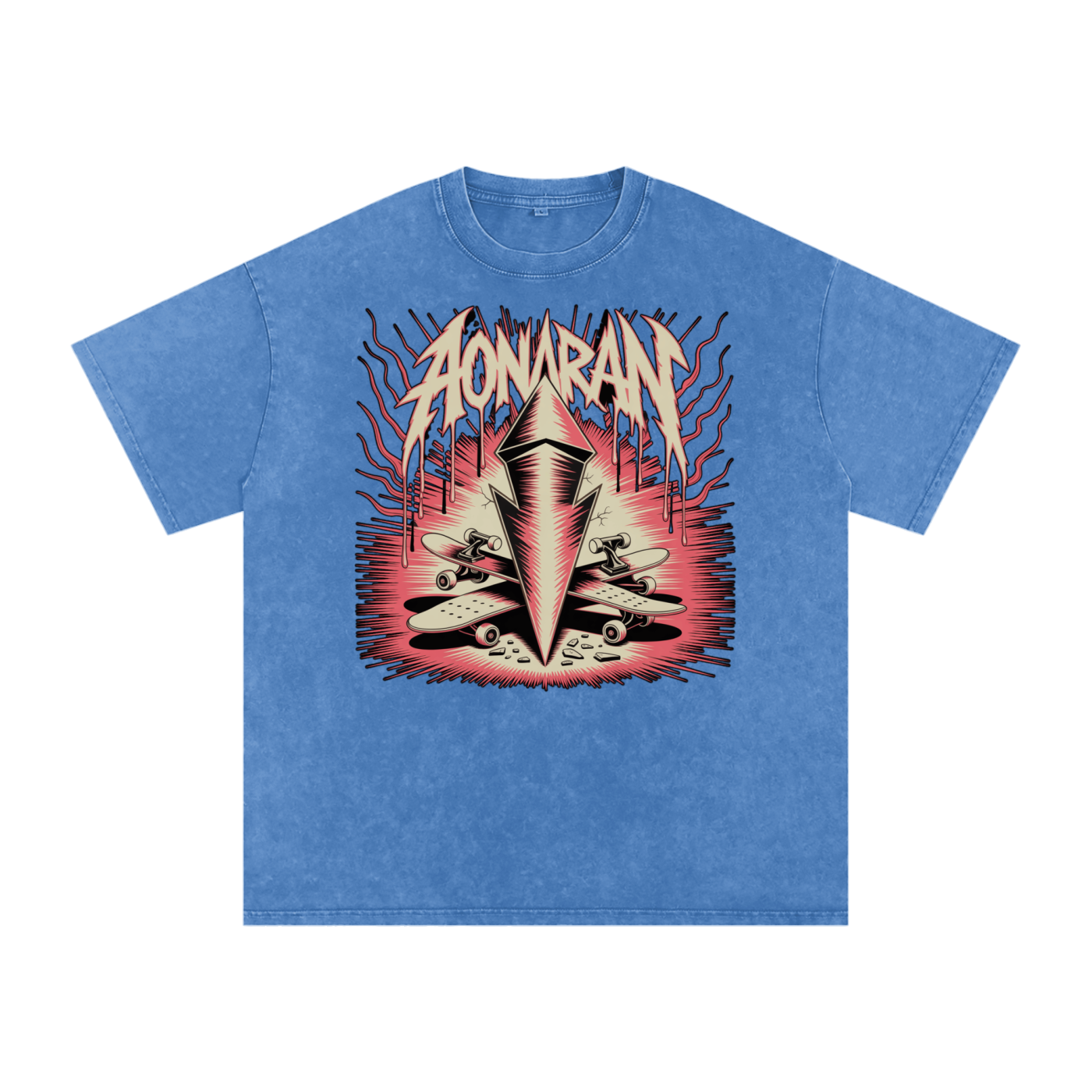 Aonaran Acid Wash Oversize T-Shirt
