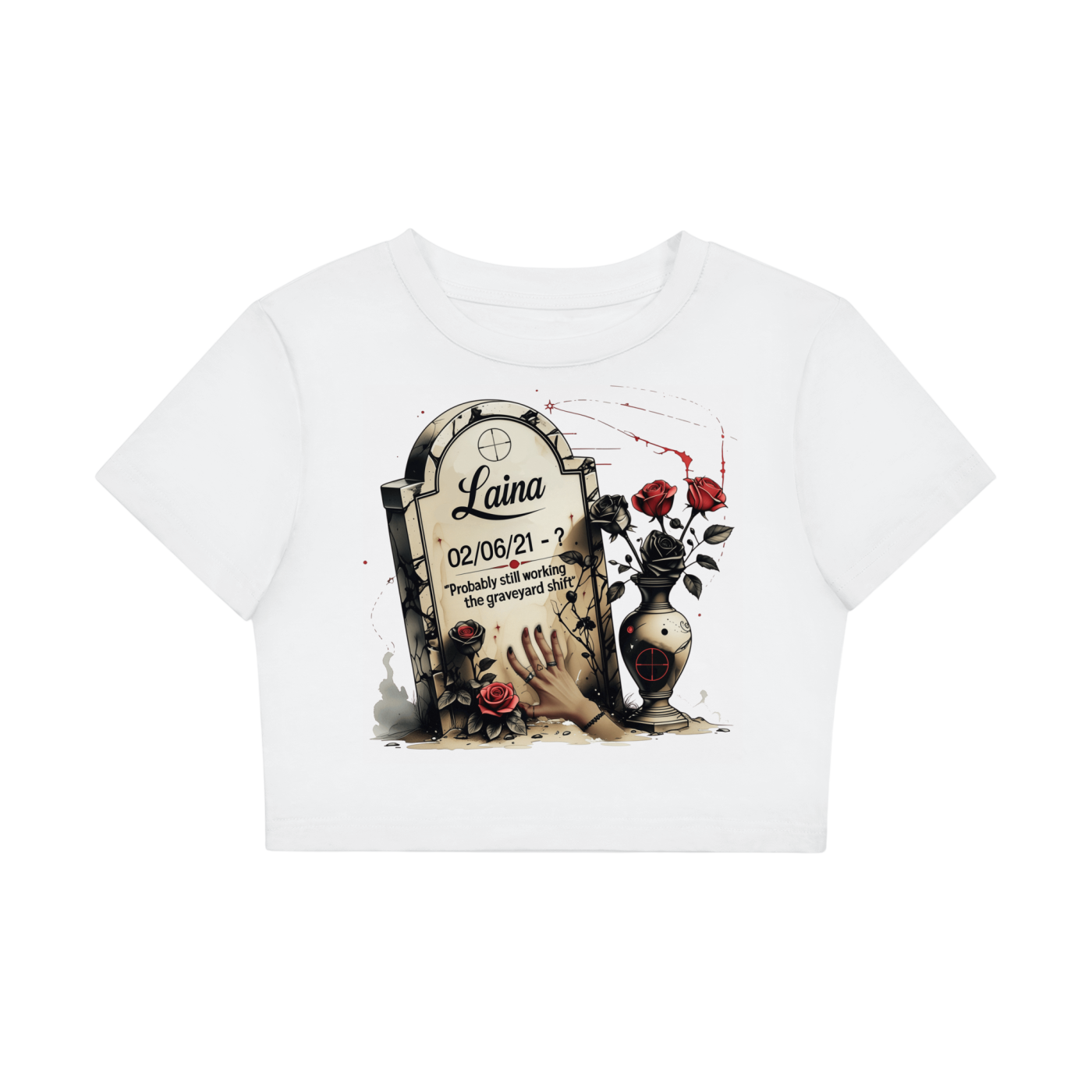 Laina Women's Fitted Crop Tee