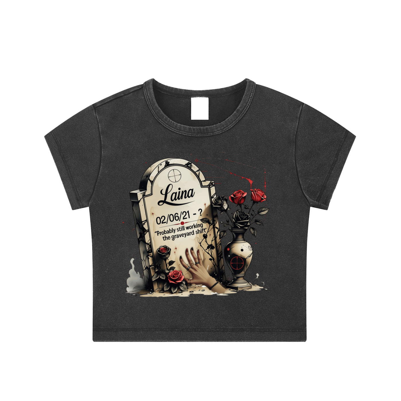 Laina Snow Washed Crop Top