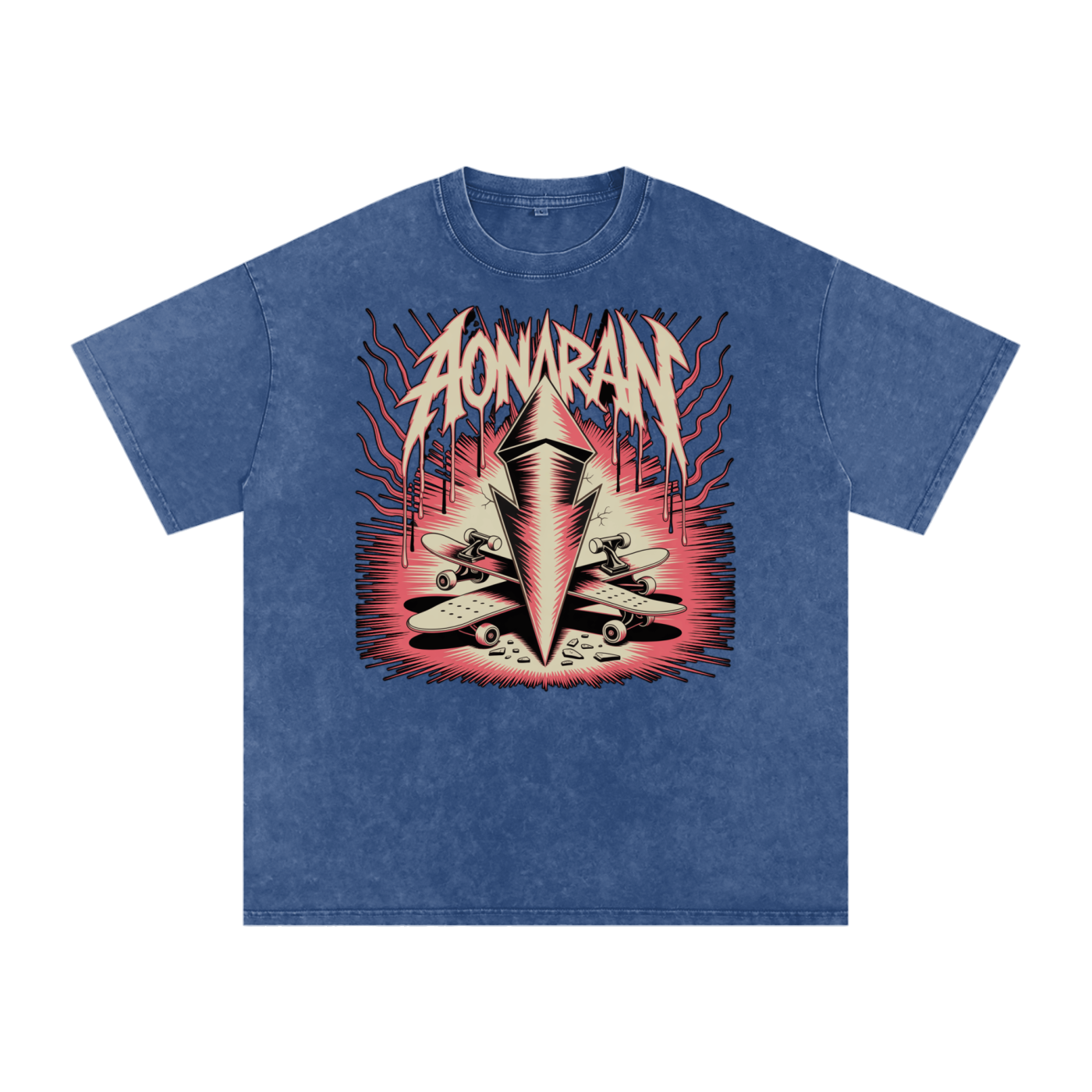 Aonaran Acid Wash Oversize T-Shirt